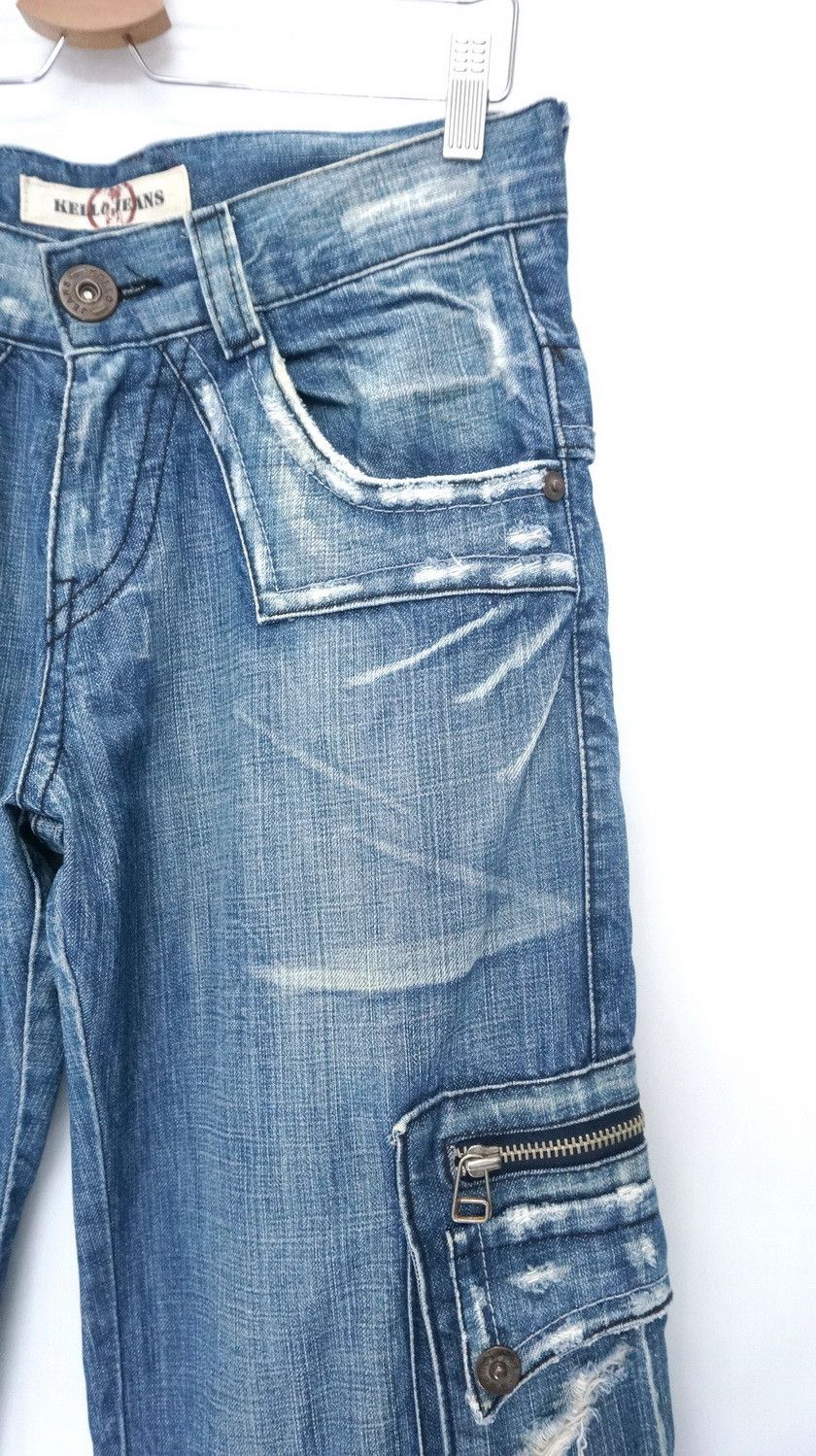 Japanese Brand Vintage Japanese Brand Wide Leg Cargo Jeans Size US 31 - 3 Thumbnail