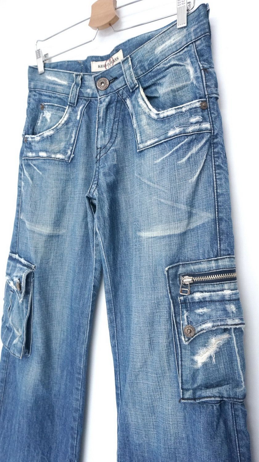 Japanese Brand Vintage Japanese Brand Wide Leg Cargo Jeans Size US 31 - 2 Thumbnail