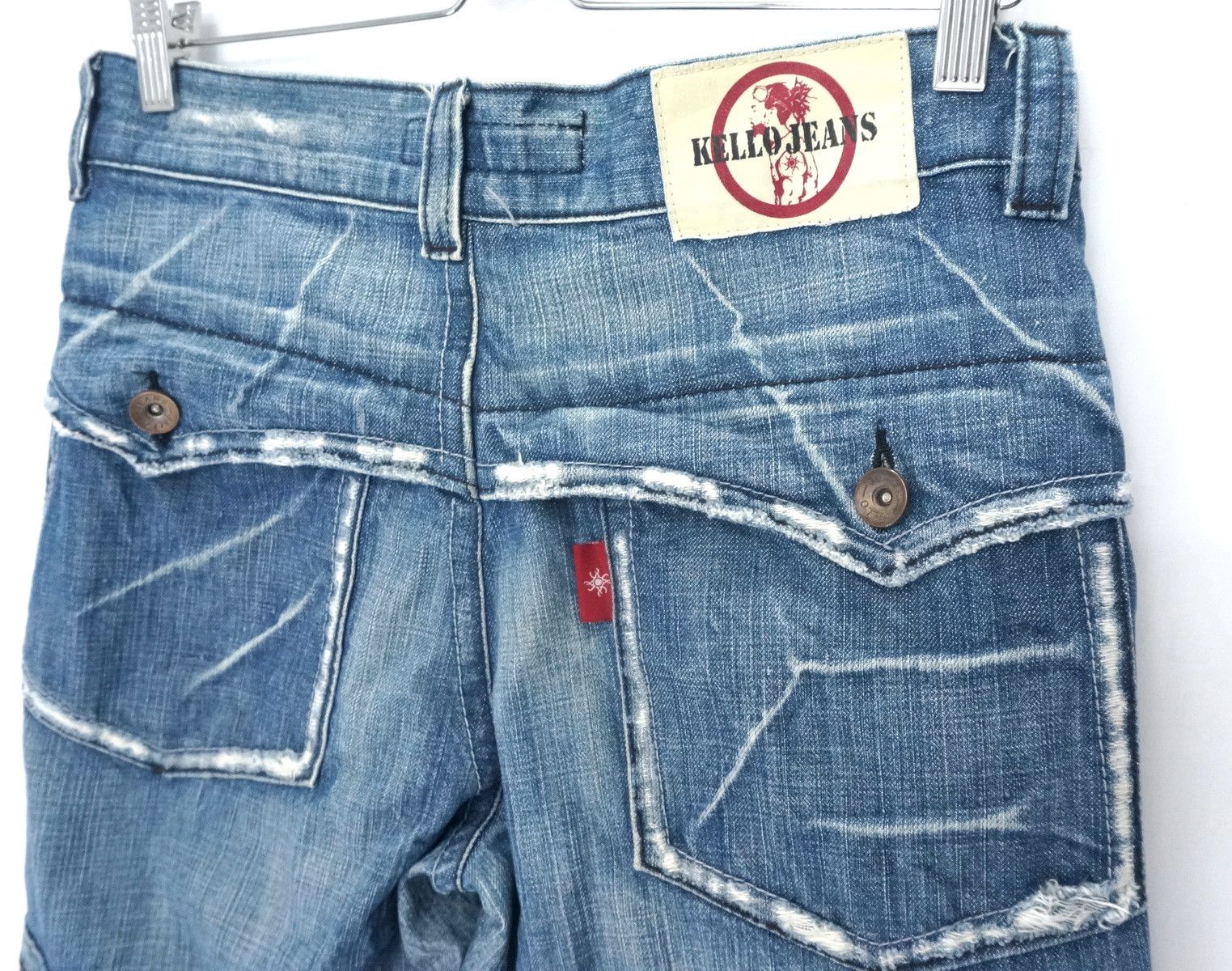 Japanese Brand Vintage Japanese Brand Wide Leg Cargo Jeans Size US 31 - 6 Thumbnail