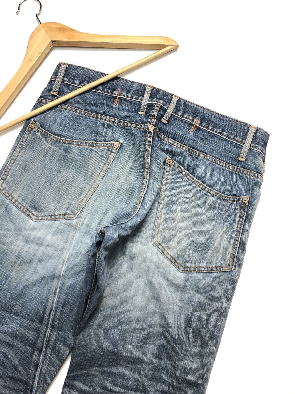 Japanese Brand B.W BLUE WAY DISTRESSED DENIM JAPAN 🇯🇵 Size US 32 / EU 48 - 10 Thumbnail