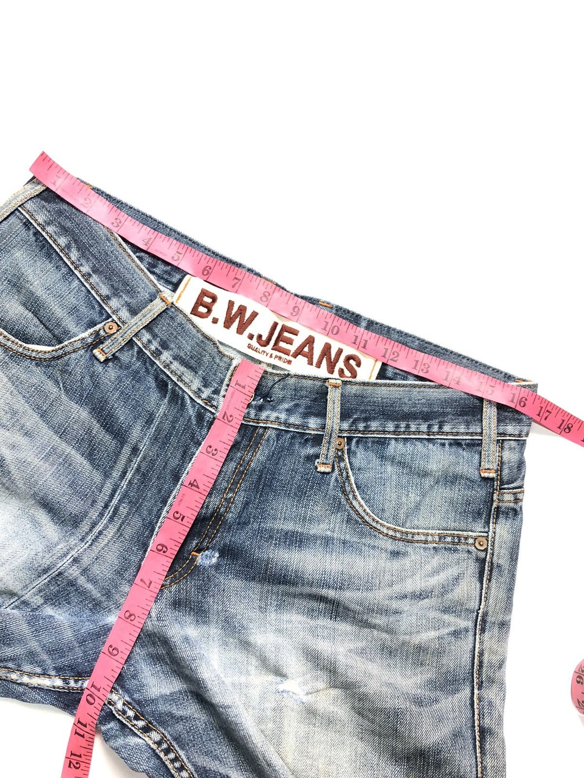 Japanese Brand B.W BLUE WAY DISTRESSED DENIM JAPAN 🇯🇵 Size US 32 / EU 48 - 13 Thumbnail