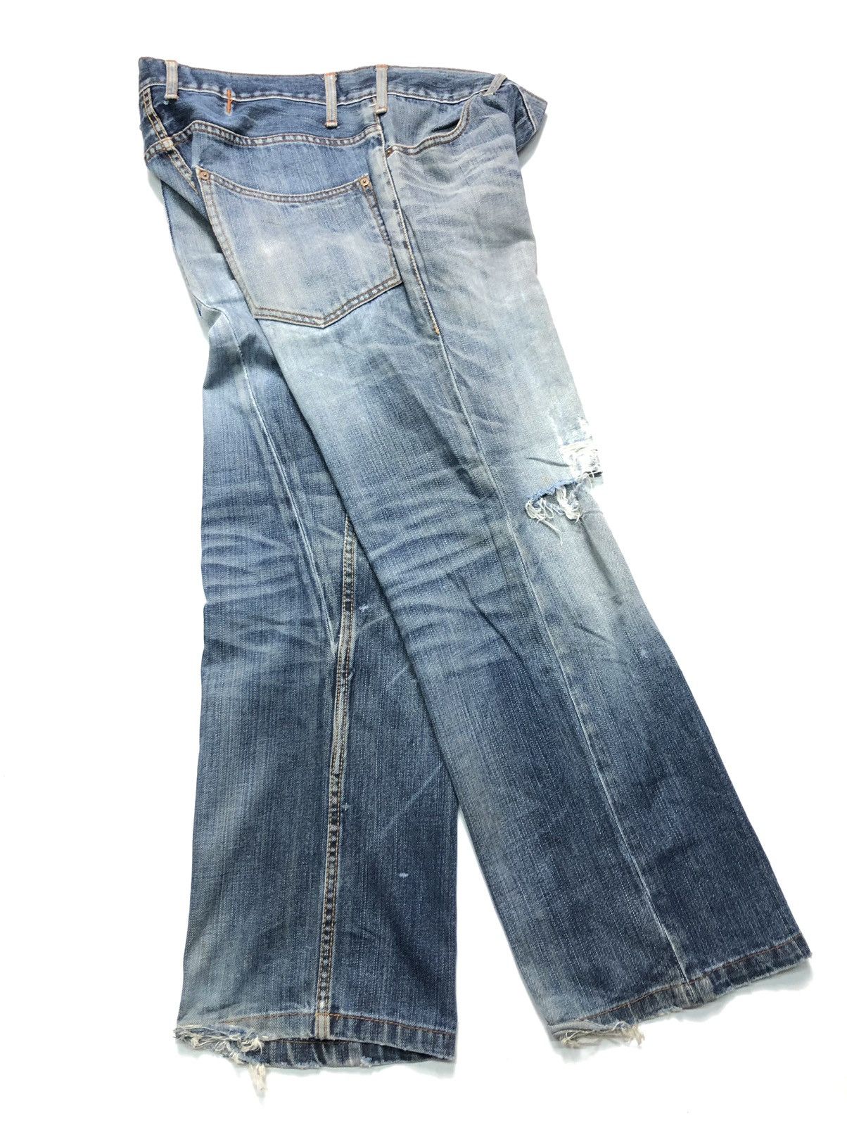 Japanese Brand B.W BLUE WAY DISTRESSED DENIM JAPAN 🇯🇵 Size US 32 / EU 48 - 12 Thumbnail