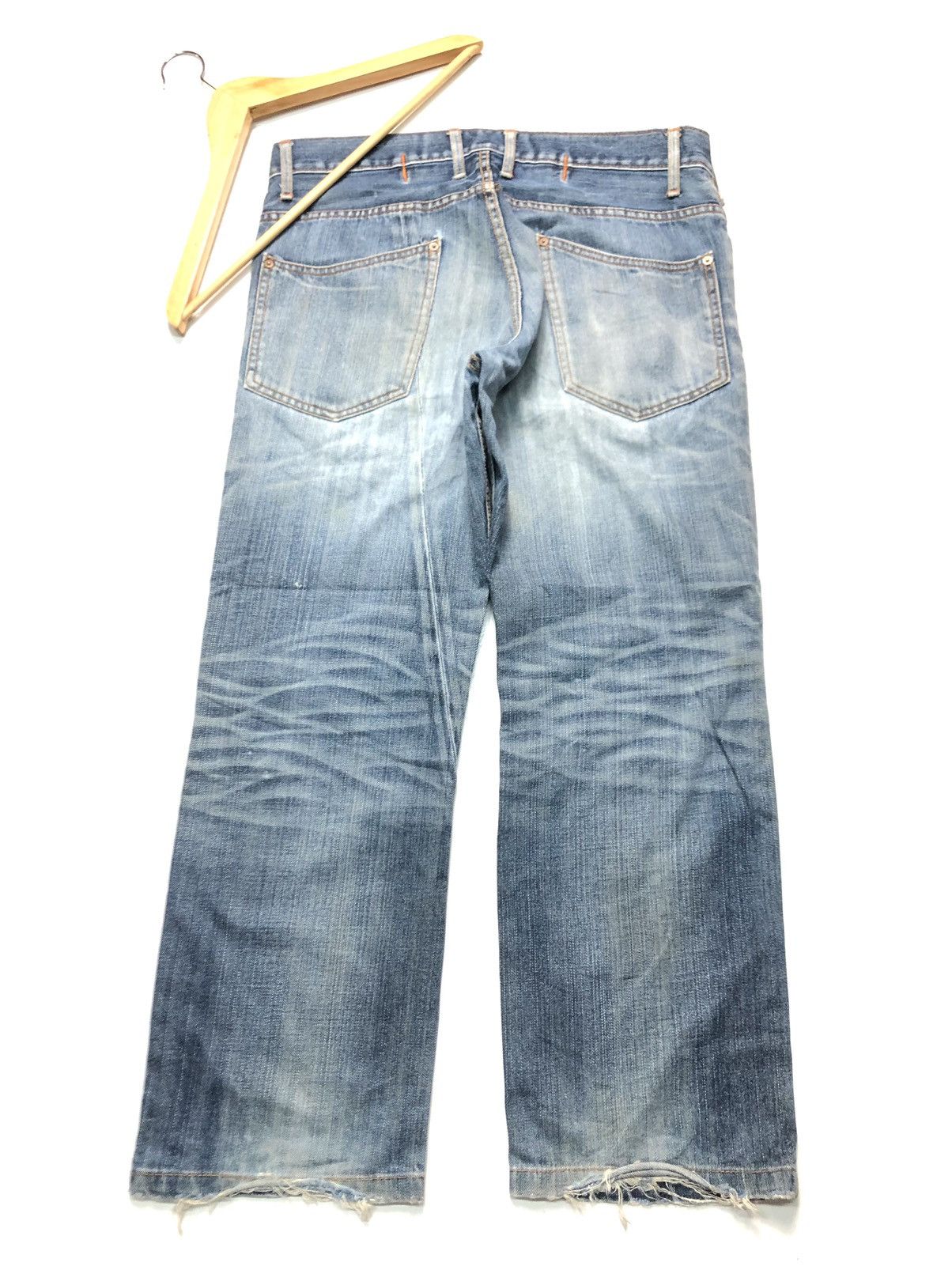 Japanese Brand B.W BLUE WAY DISTRESSED DENIM JAPAN 🇯🇵 Size US 32 / EU 48 - 9 Thumbnail