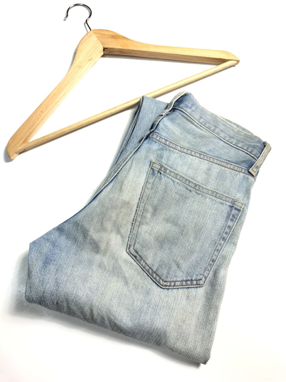 Uniqlo × Vintage VINTAGE UNIQLO SELVEDGE REGULAR STRAIGHT BLUE WASH DENIM Size US 28 / EU 44 - 16 Thumbnail