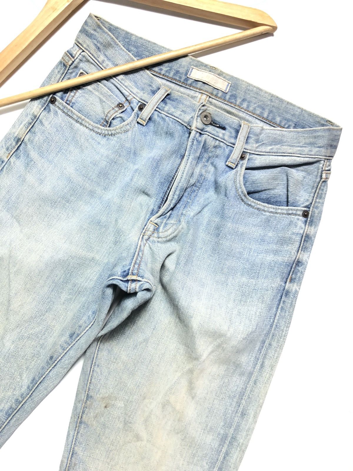 Uniqlo × Vintage VINTAGE UNIQLO SELVEDGE REGULAR STRAIGHT BLUE WASH DENIM Size US 28 / EU 44 - 2 Thumbnail