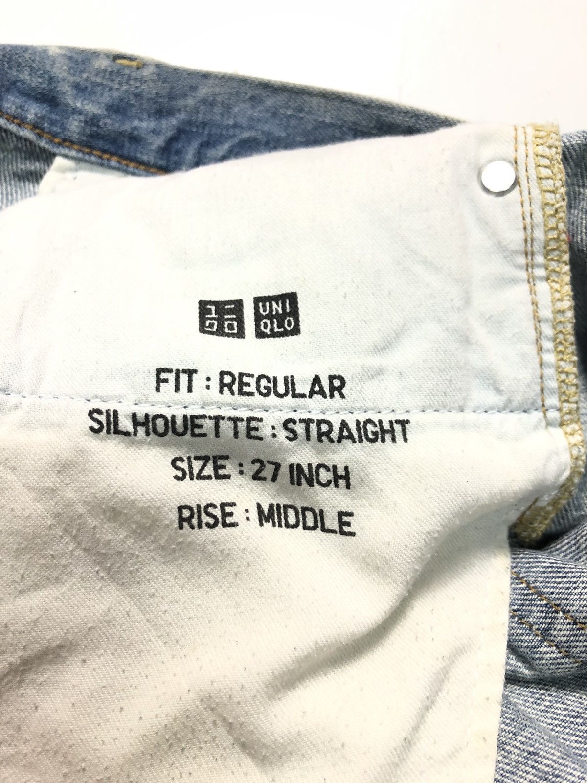 Uniqlo × Vintage VINTAGE UNIQLO SELVEDGE REGULAR STRAIGHT BLUE WASH DENIM Size US 28 / EU 44 - 8 Thumbnail
