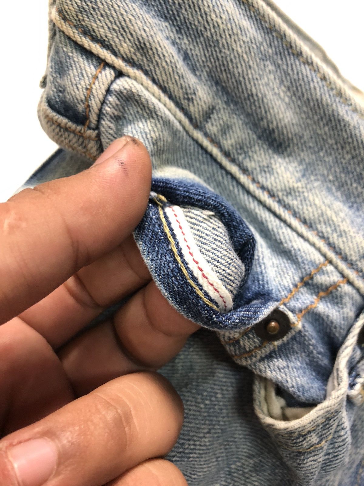 Uniqlo × Vintage VINTAGE UNIQLO SELVEDGE REGULAR STRAIGHT BLUE WASH DENIM Size US 28 / EU 44 - 4 Thumbnail