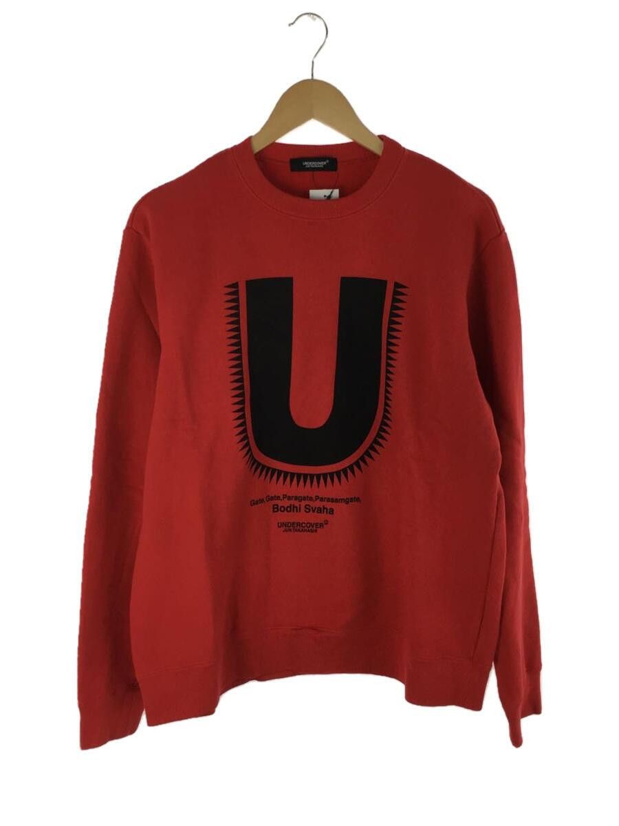 image of Undercover Giz U Logo Crewneck Sweatshirt in Red, Men's (Size Large)