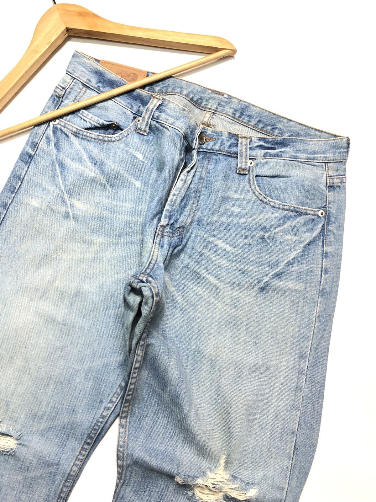 Japanese Brand RETRO GIRL DISTRESSED DENIM JAPAN 🇯🇵 Size US 32 / EU 48 - 2 Thumbnail