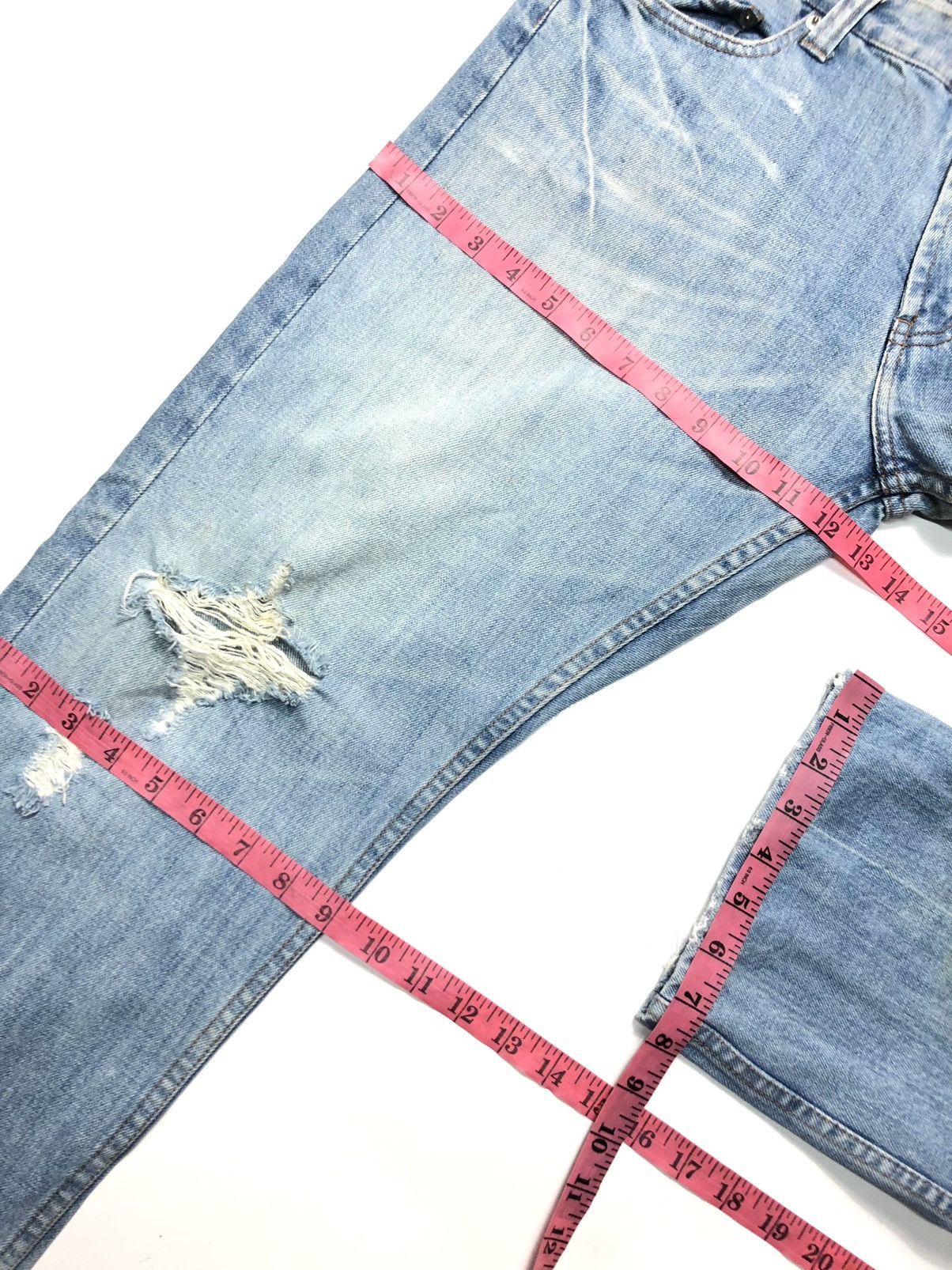 Japanese Brand RETRO GIRL DISTRESSED DENIM JAPAN 🇯🇵 Size US 32 / EU 48 - 14 Thumbnail