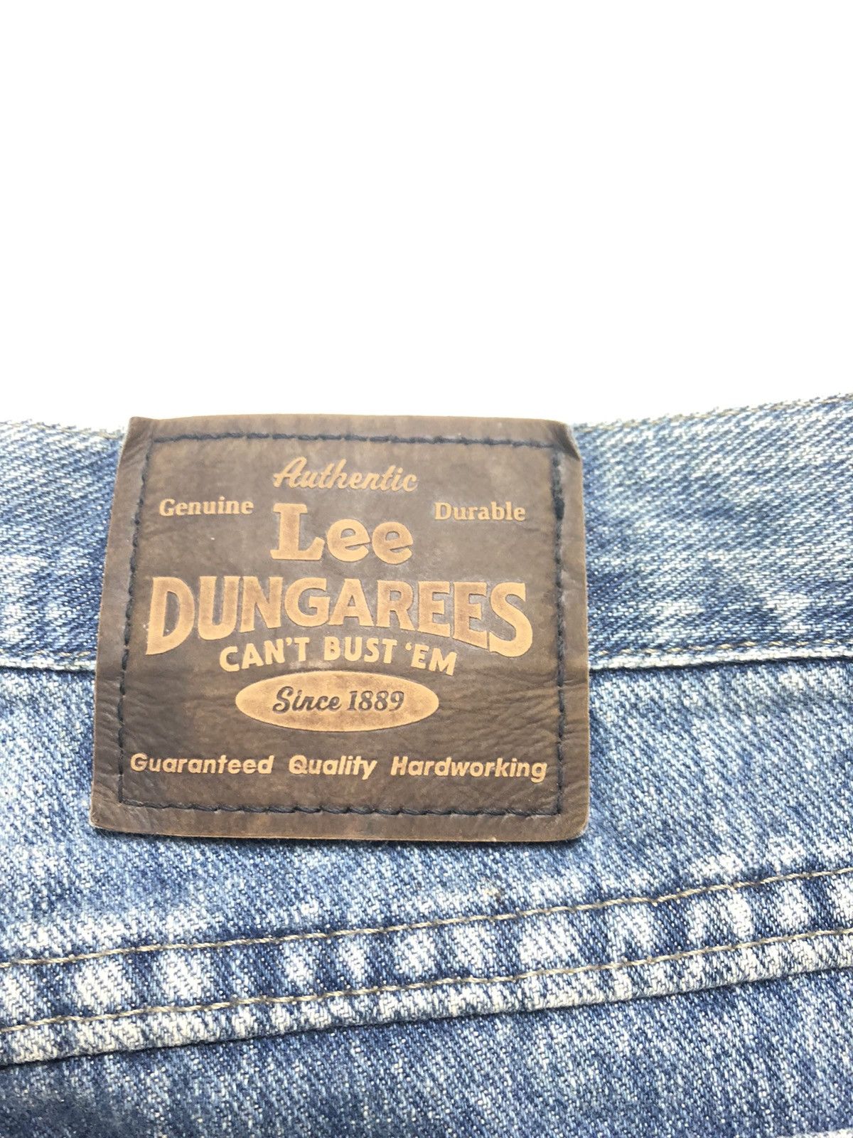 Lee × Vintage VINTAGE LEE DUNGAREES CANT BUST EM BLUE WASH DENIM Size US 31 - 12 Thumbnail