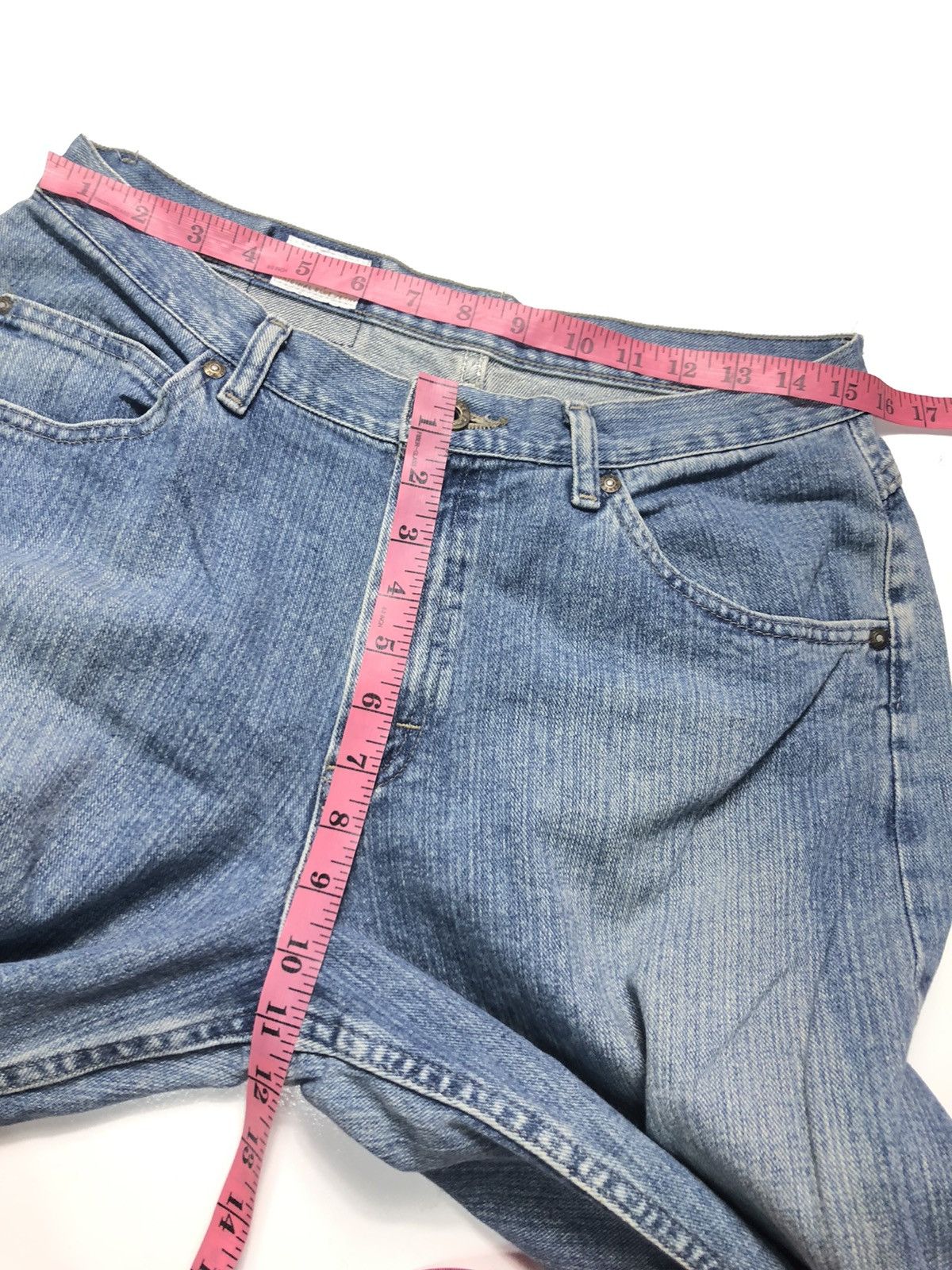 Lee × Vintage VINTAGE LEE DUNGAREES CANT BUST EM BLUE WASH DENIM Size US 31 - 15 Thumbnail