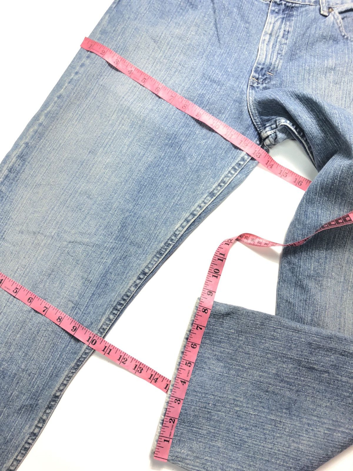 Lee × Vintage VINTAGE LEE DUNGAREES CANT BUST EM BLUE WASH DENIM Size US 31 - 17 Thumbnail