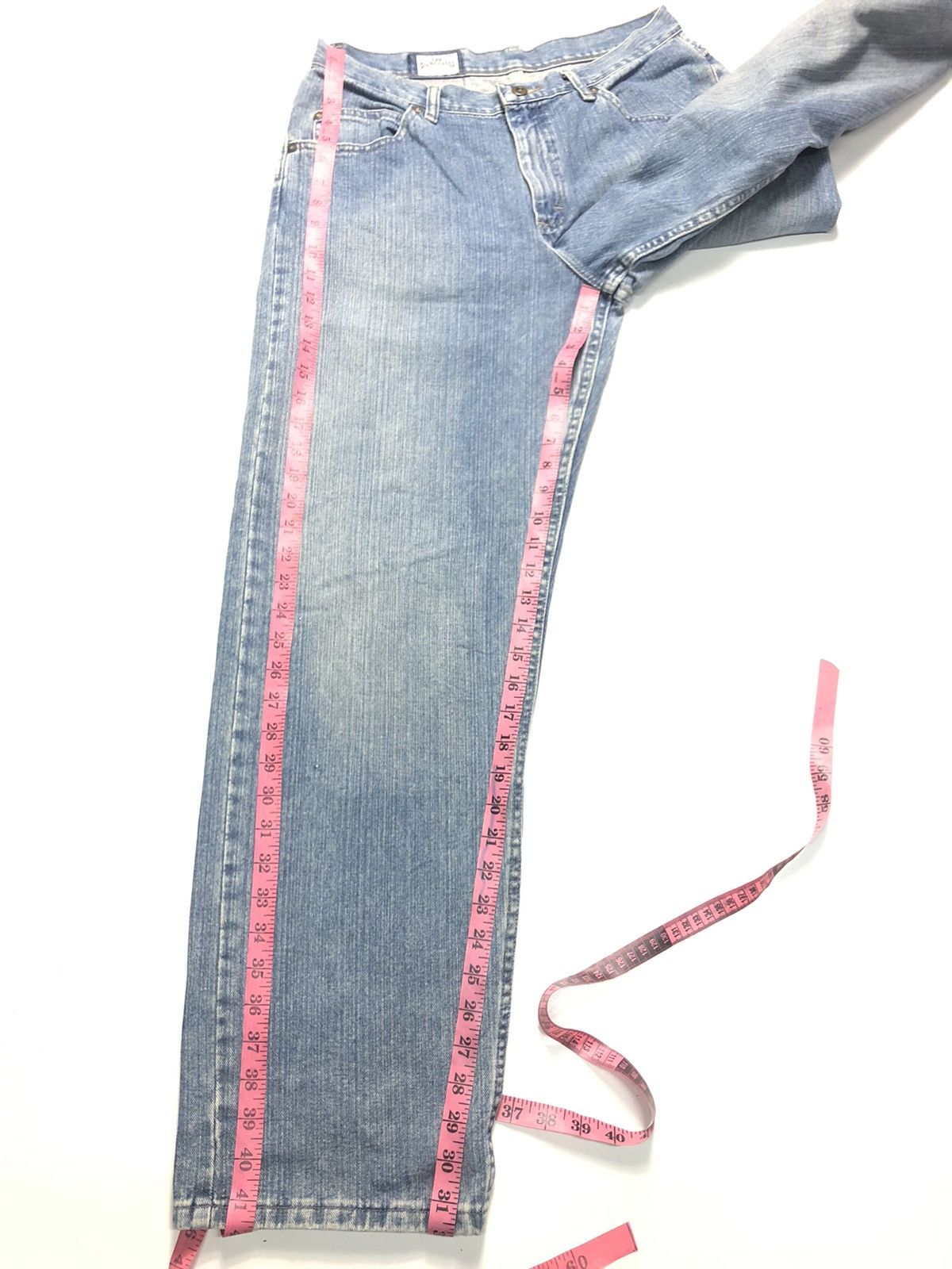 Lee × Vintage VINTAGE LEE DUNGAREES CANT BUST EM BLUE WASH DENIM Size US 31 - 16 Thumbnail