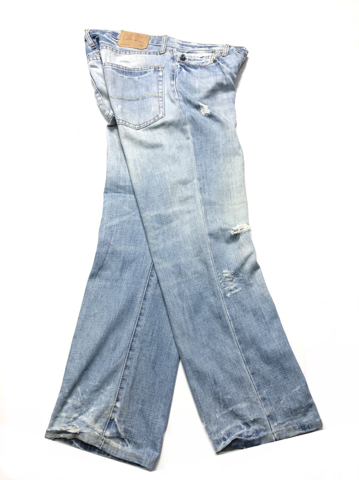 Abercrombie & Fitch × Vintage VINTAGE A&F LIGHT BLUE WASH DISTRESSED DENIM Size US 32 / EU 48 - 13 Thumbnail