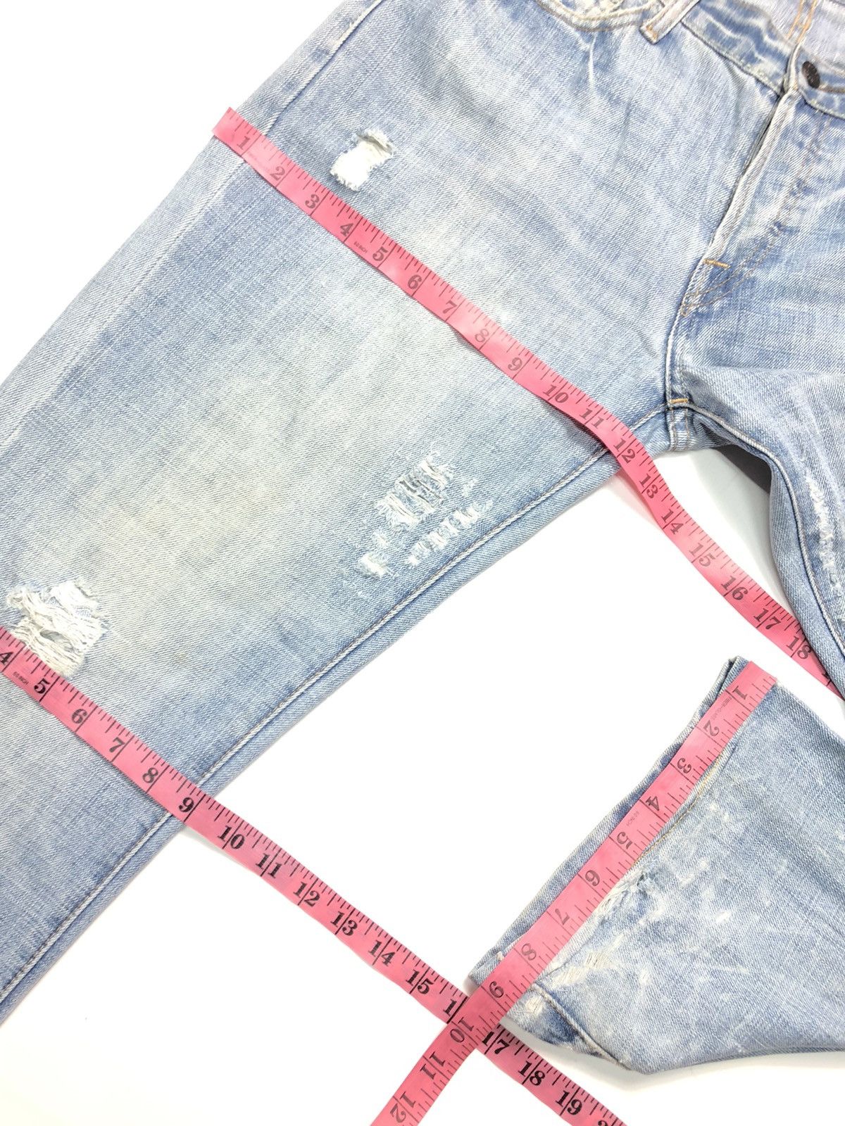 Abercrombie & Fitch × Vintage VINTAGE A&F LIGHT BLUE WASH DISTRESSED DENIM Size US 32 / EU 48 - 16 Thumbnail