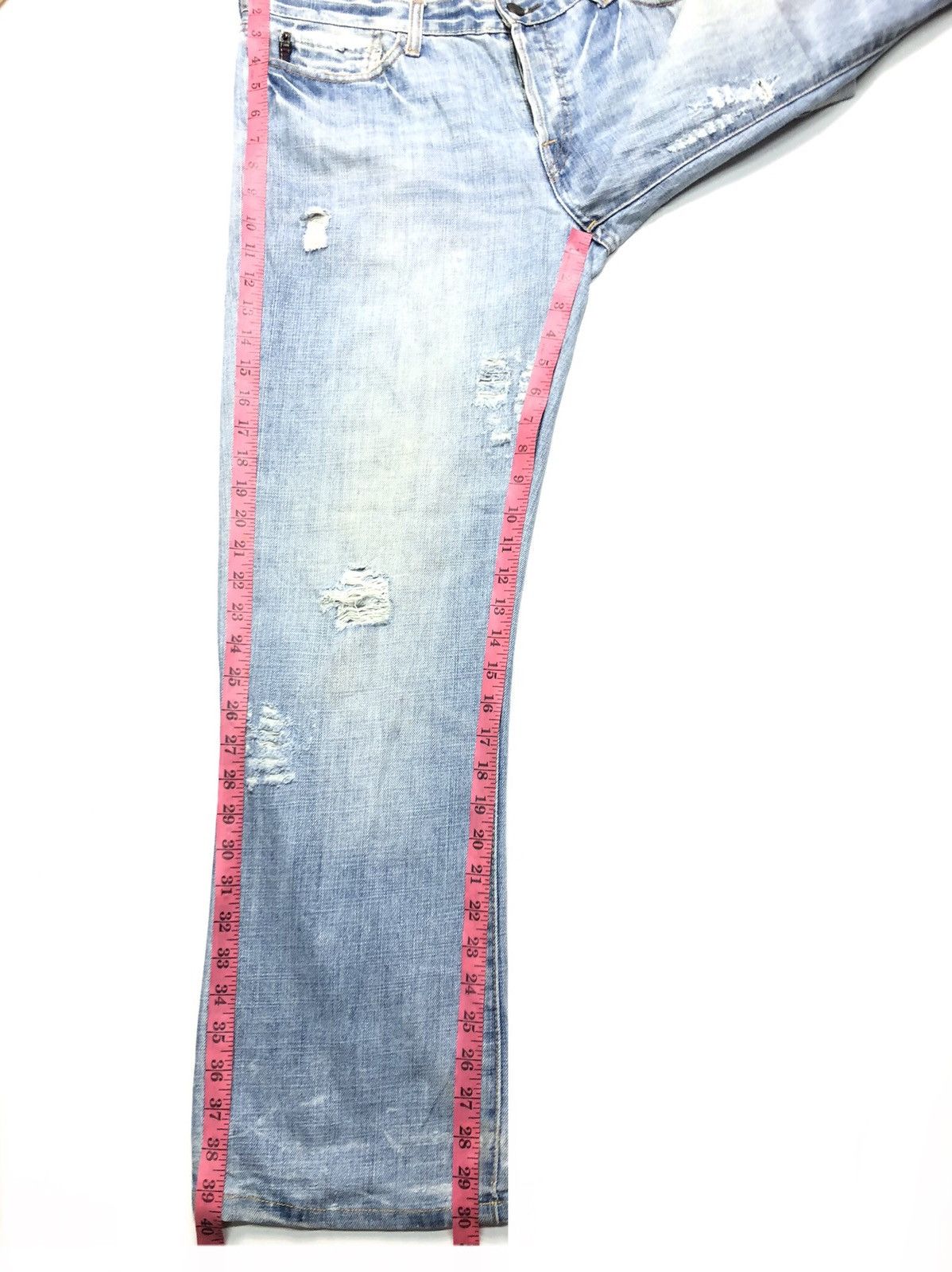 Abercrombie & Fitch × Vintage VINTAGE A&F LIGHT BLUE WASH DISTRESSED DENIM Size US 32 / EU 48 - 15 Thumbnail