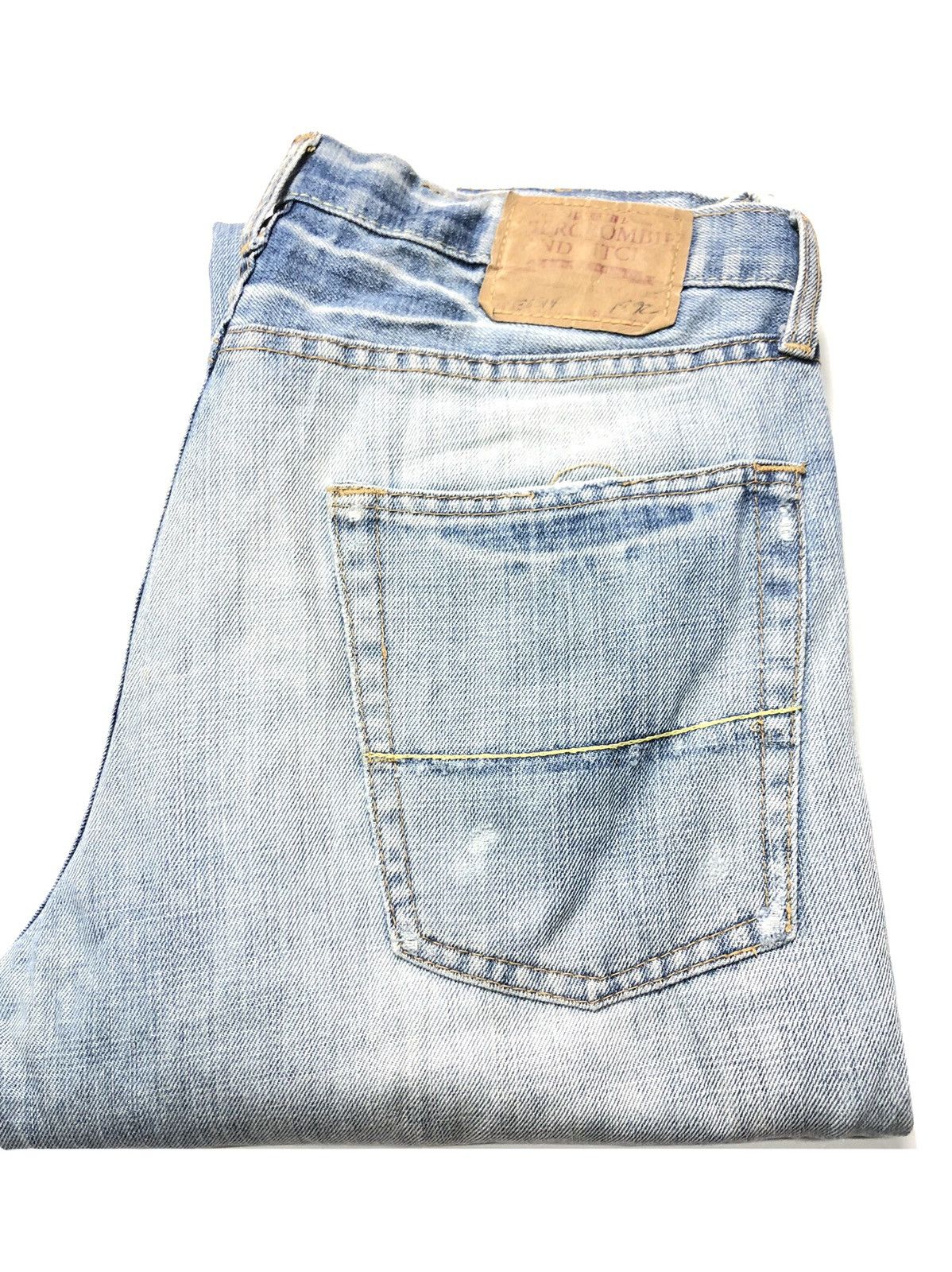 Abercrombie & Fitch × Vintage VINTAGE A&F LIGHT BLUE WASH DISTRESSED DENIM Size US 32 / EU 48 - 17 Thumbnail