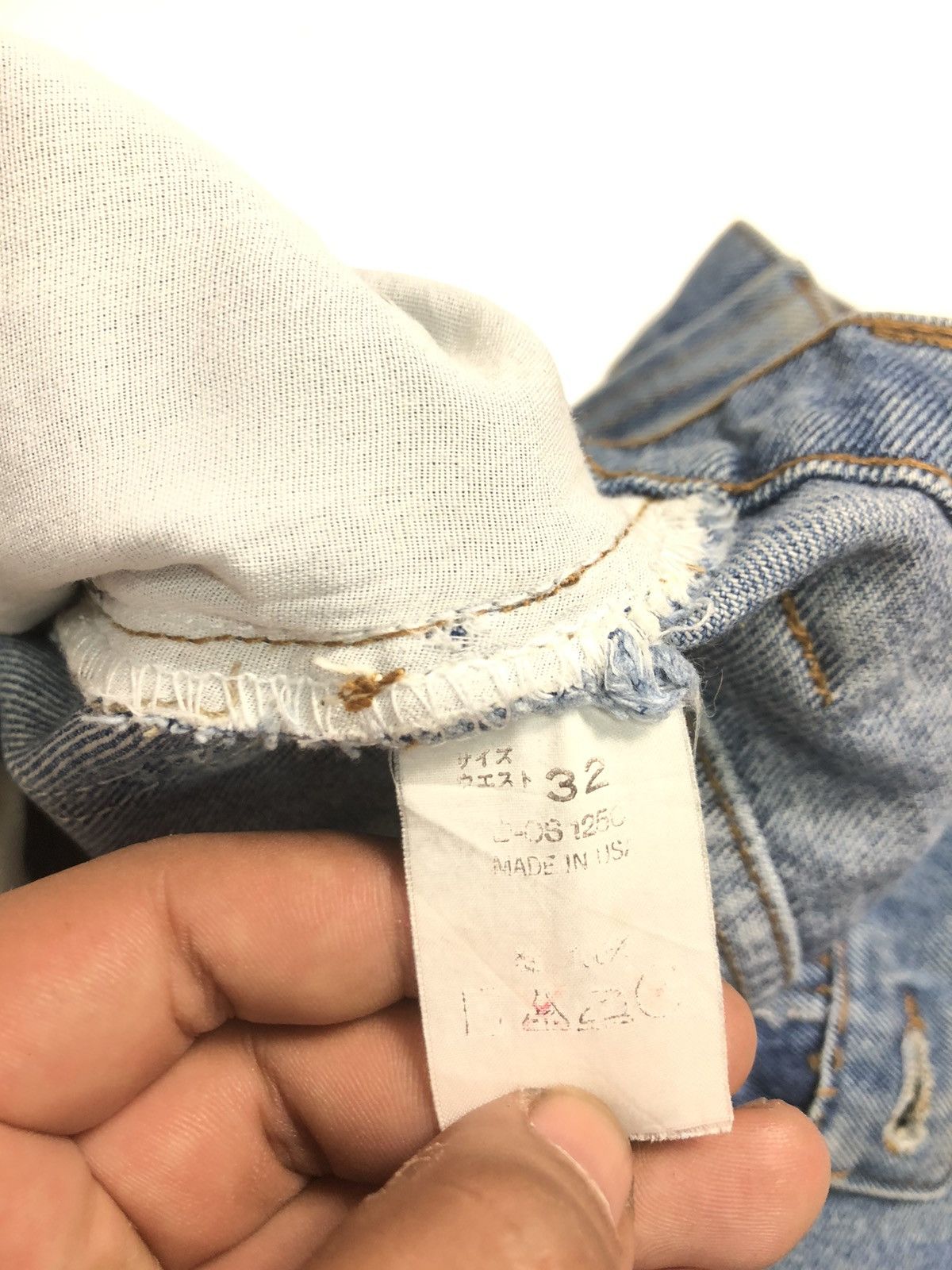 Vintage VINTAGE DRILL DISTRESSED BLUE WASH DENIM MADE IN USA 🇺🇸 Size US 31 - 8 Thumbnail