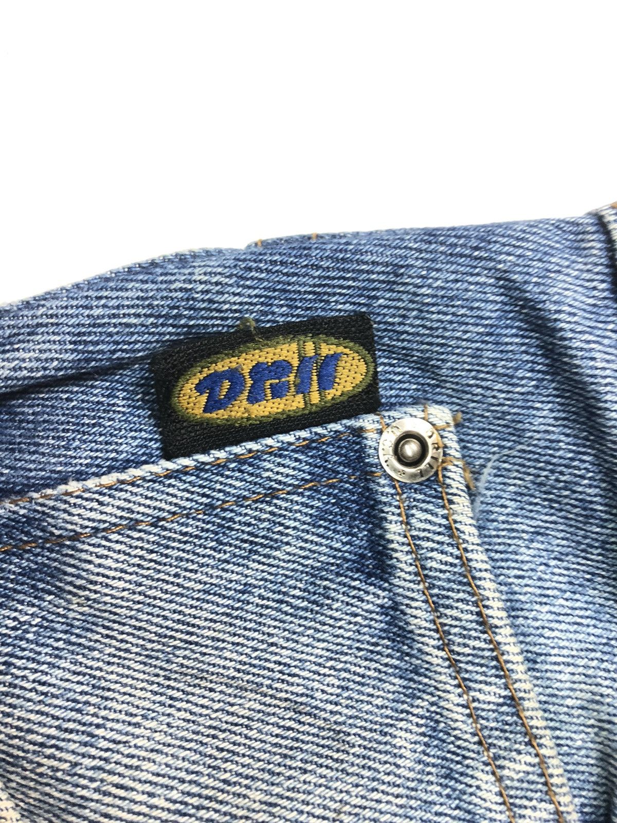 Vintage VINTAGE DRILL DISTRESSED BLUE WASH DENIM MADE IN USA 🇺🇸 Size US 31 - 5 Thumbnail