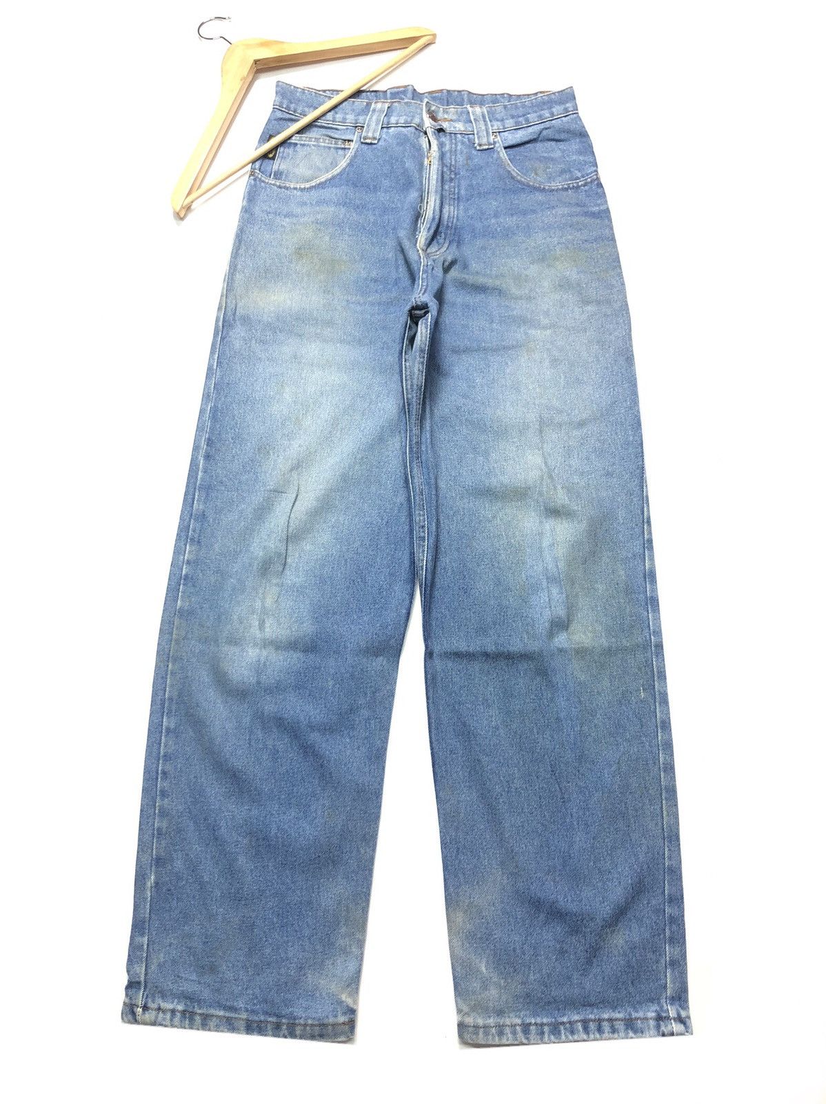Vintage VINTAGE DRILL DISTRESSED BLUE WASH DENIM MADE IN USA 🇺🇸 Size US 31 - 3 Thumbnail