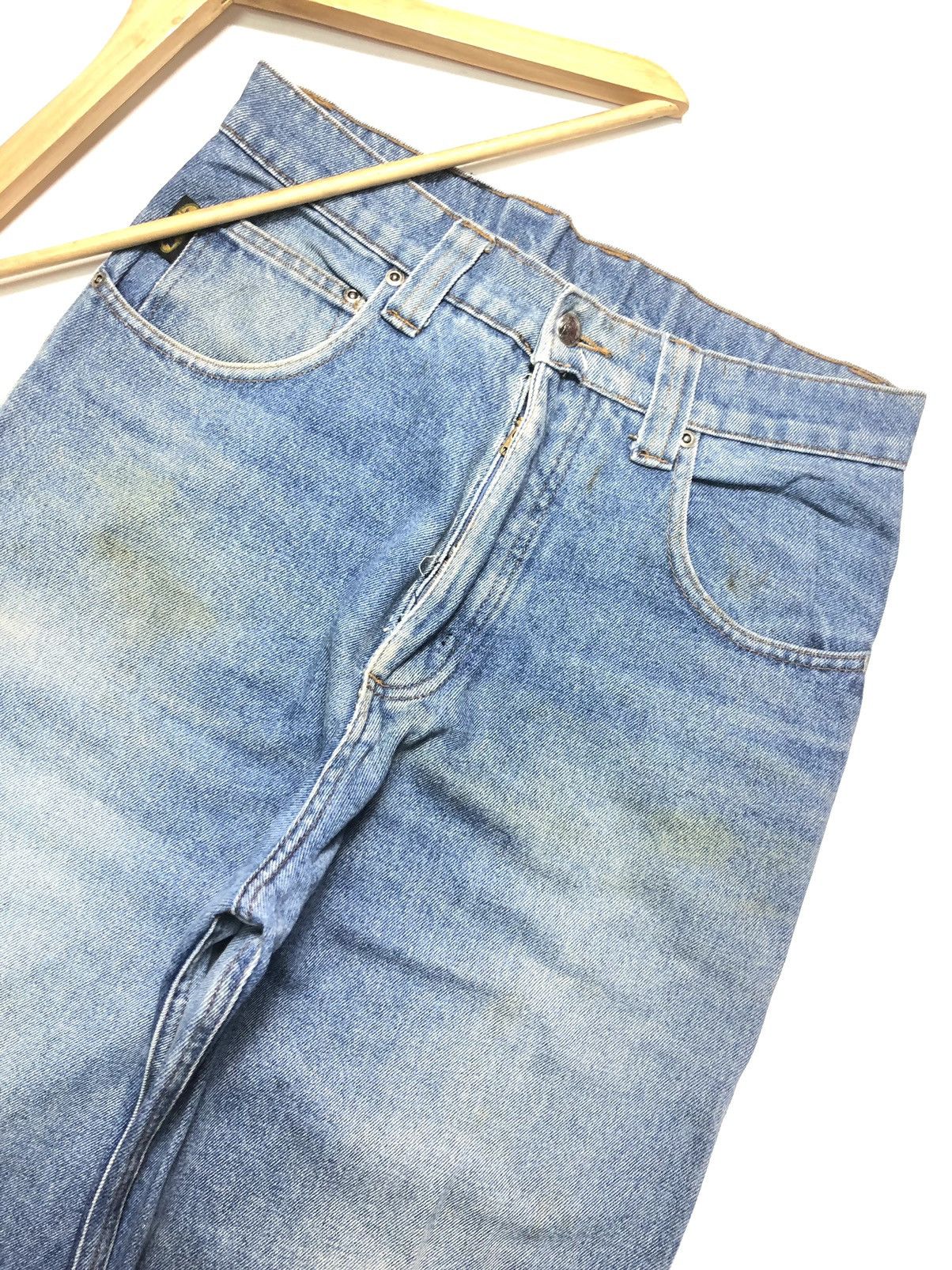 Vintage VINTAGE DRILL DISTRESSED BLUE WASH DENIM MADE IN USA 🇺🇸 Size US 31 - 4 Thumbnail