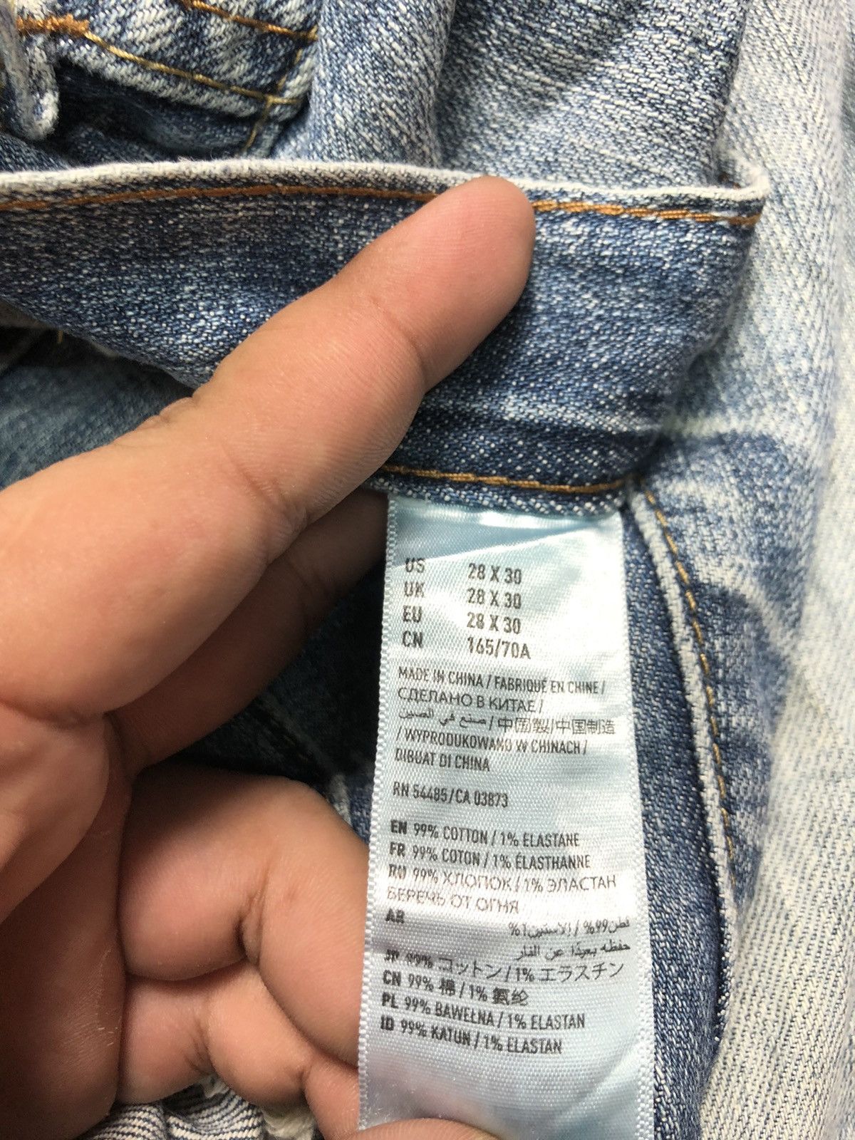 American Eagle Outfitters × Vintage VINTAGE AMERICAN EAGLE 🦅 DISTRESSED BLUE WASH DENIM Size US 29 - 6 Thumbnail