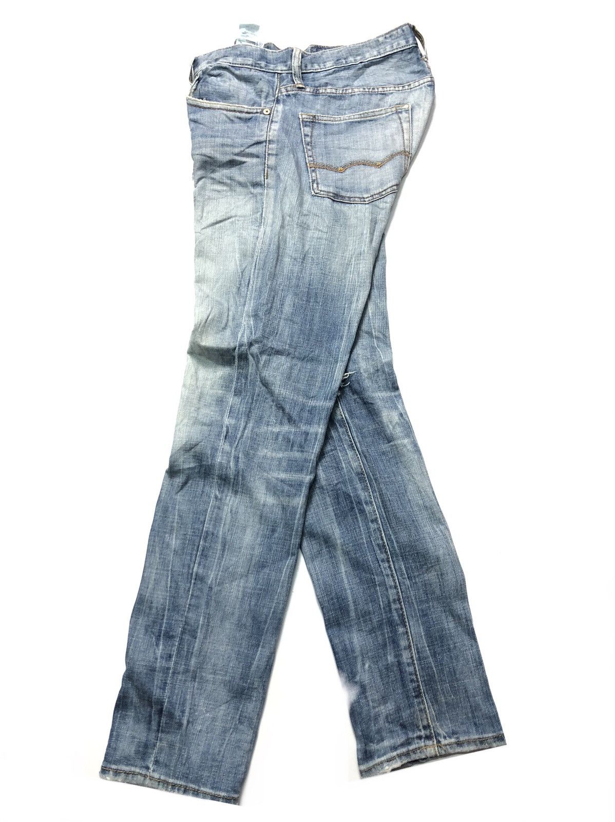 American Eagle Outfitters × Vintage VINTAGE AMERICAN EAGLE 🦅 DISTRESSED BLUE WASH DENIM Size US 29 - 12 Thumbnail
