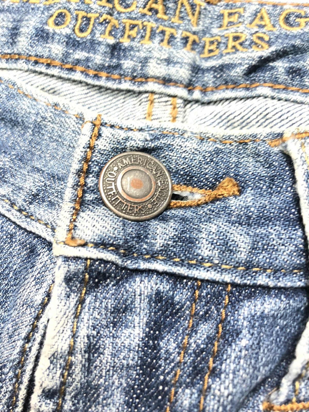 American Eagle Outfitters × Vintage VINTAGE AMERICAN EAGLE 🦅 DISTRESSED BLUE WASH DENIM Size US 29 - 3 Thumbnail