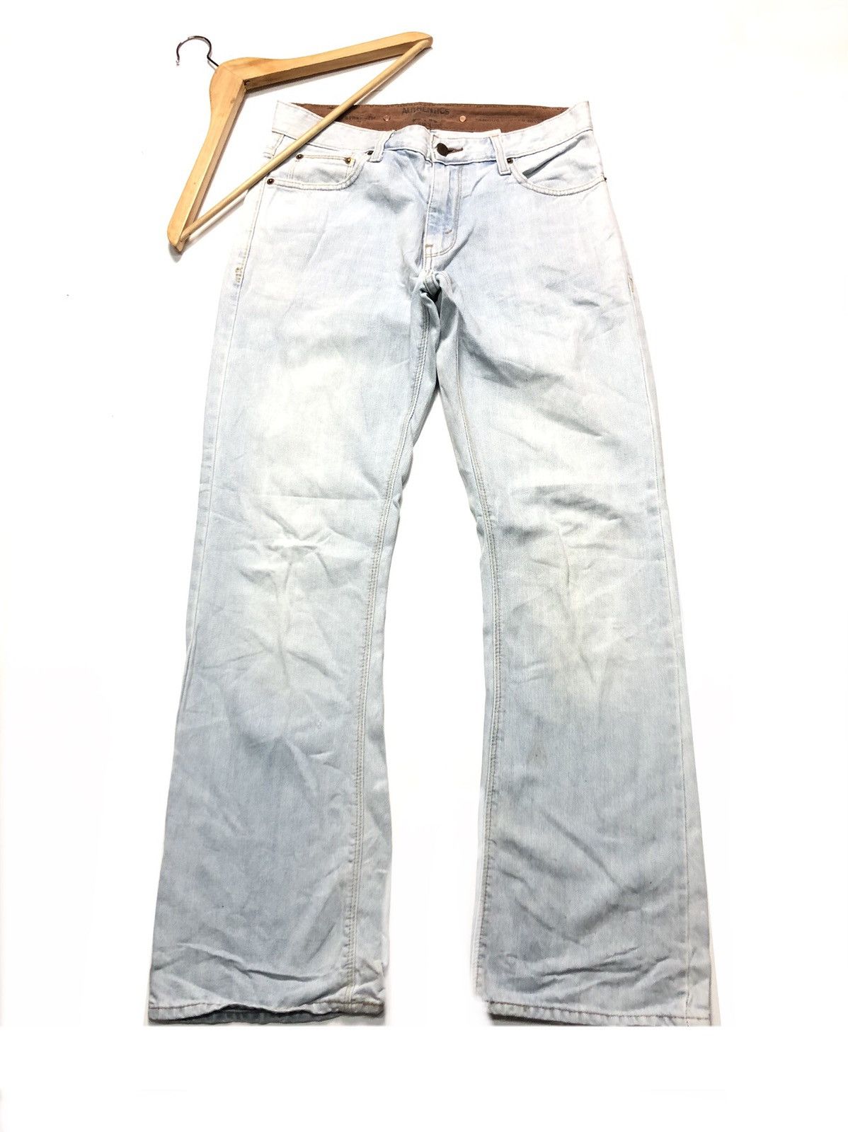 Levi's × Vintage VINTAGE 90s LEVIS LOW BOOT LIGHT BLUE WASH DISTRESSED DENIM Size US 30 / EU 46 - 2 Thumbnail