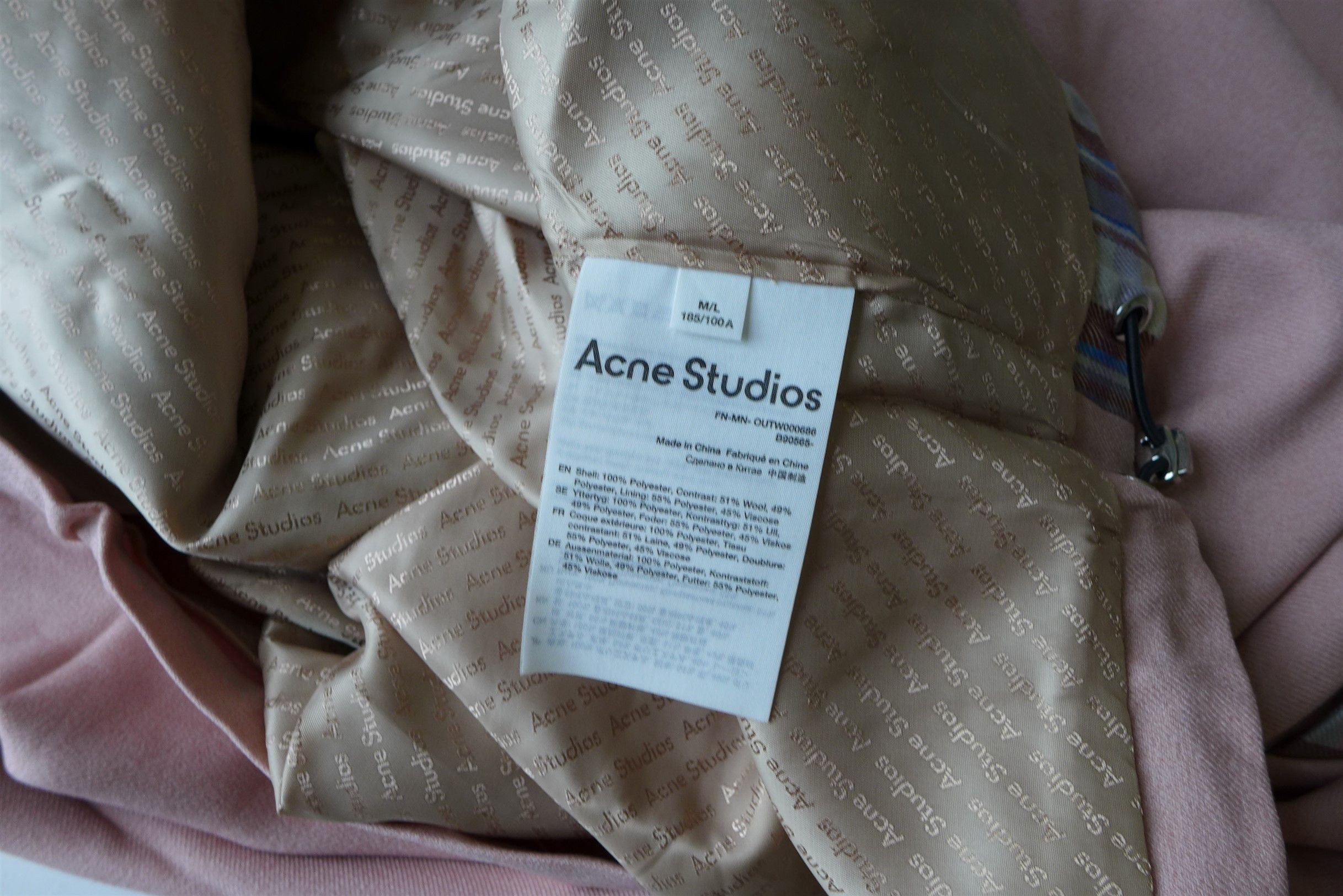 Acne Studios Acne Oversized Olenco Track Jacket - Blossom Pink & Lilac Size US L / EU 52-54 / 3 - 23 Thumbnail