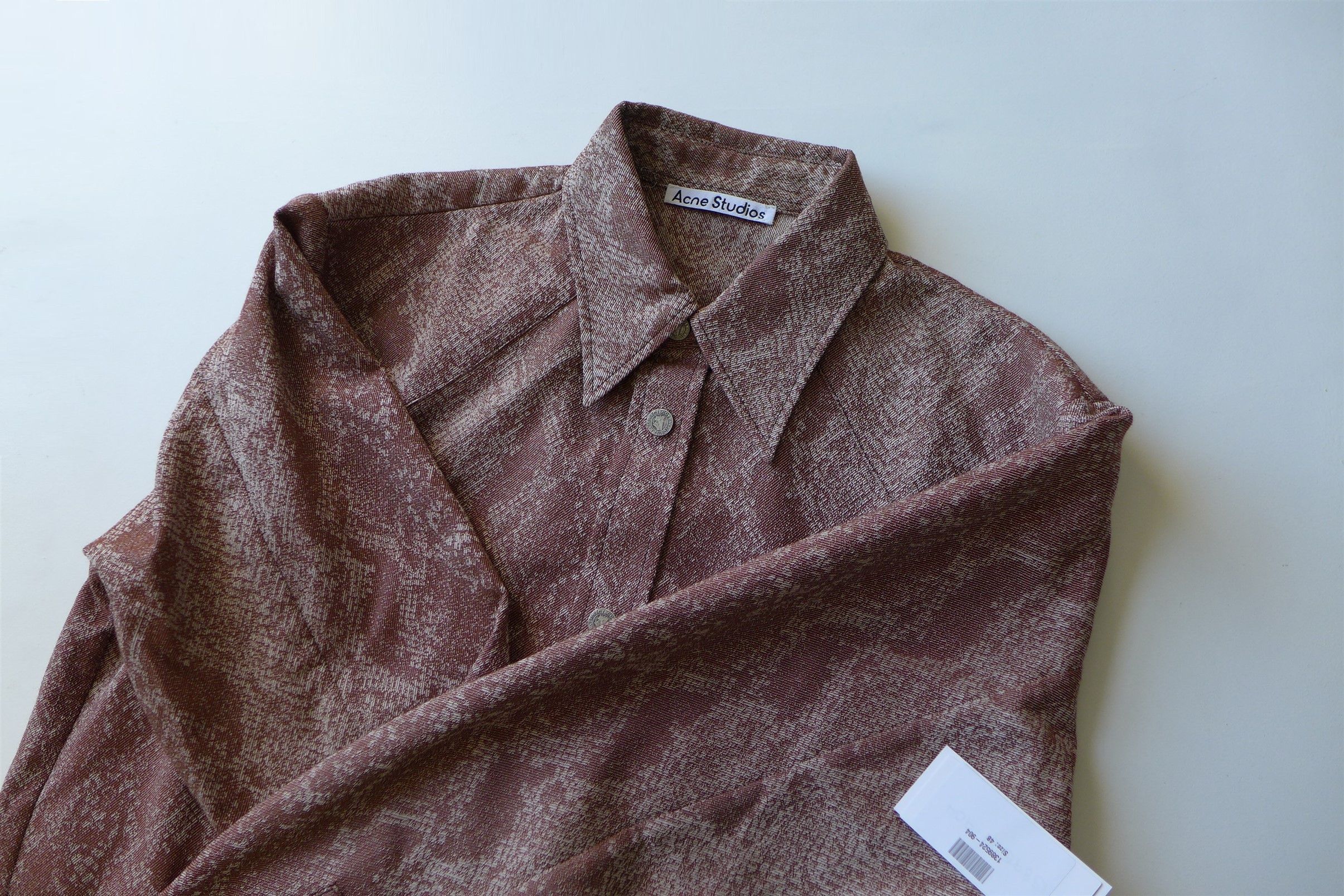 Acne Studios Acne Studios Python Print Shirt - Rust Red Size US M / EU 48-50 / 2 - 9 Thumbnail