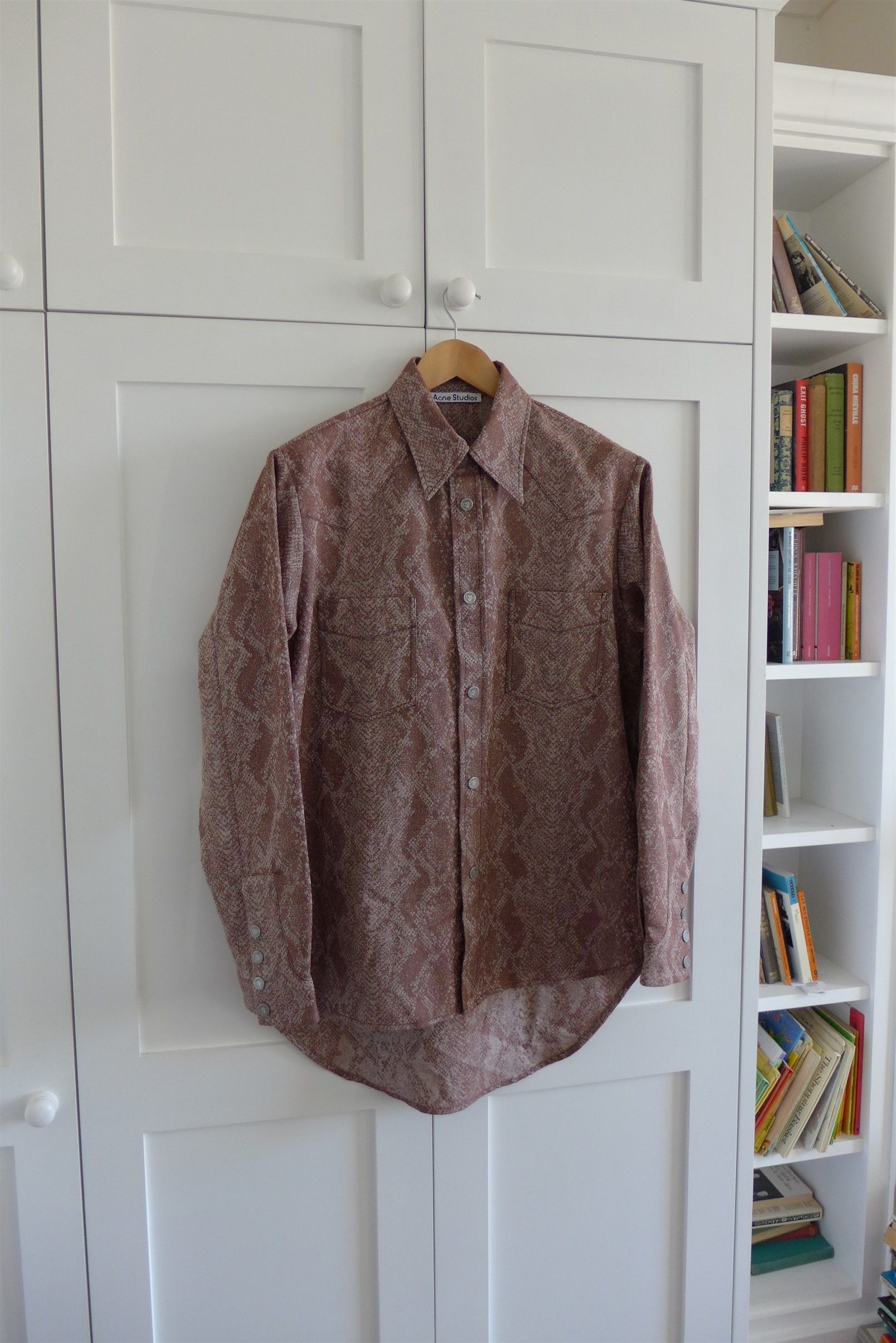 Acne Studios Acne Studios Python Print Shirt - Rust Red Size US M / EU 48-50 / 2 - 7 Thumbnail