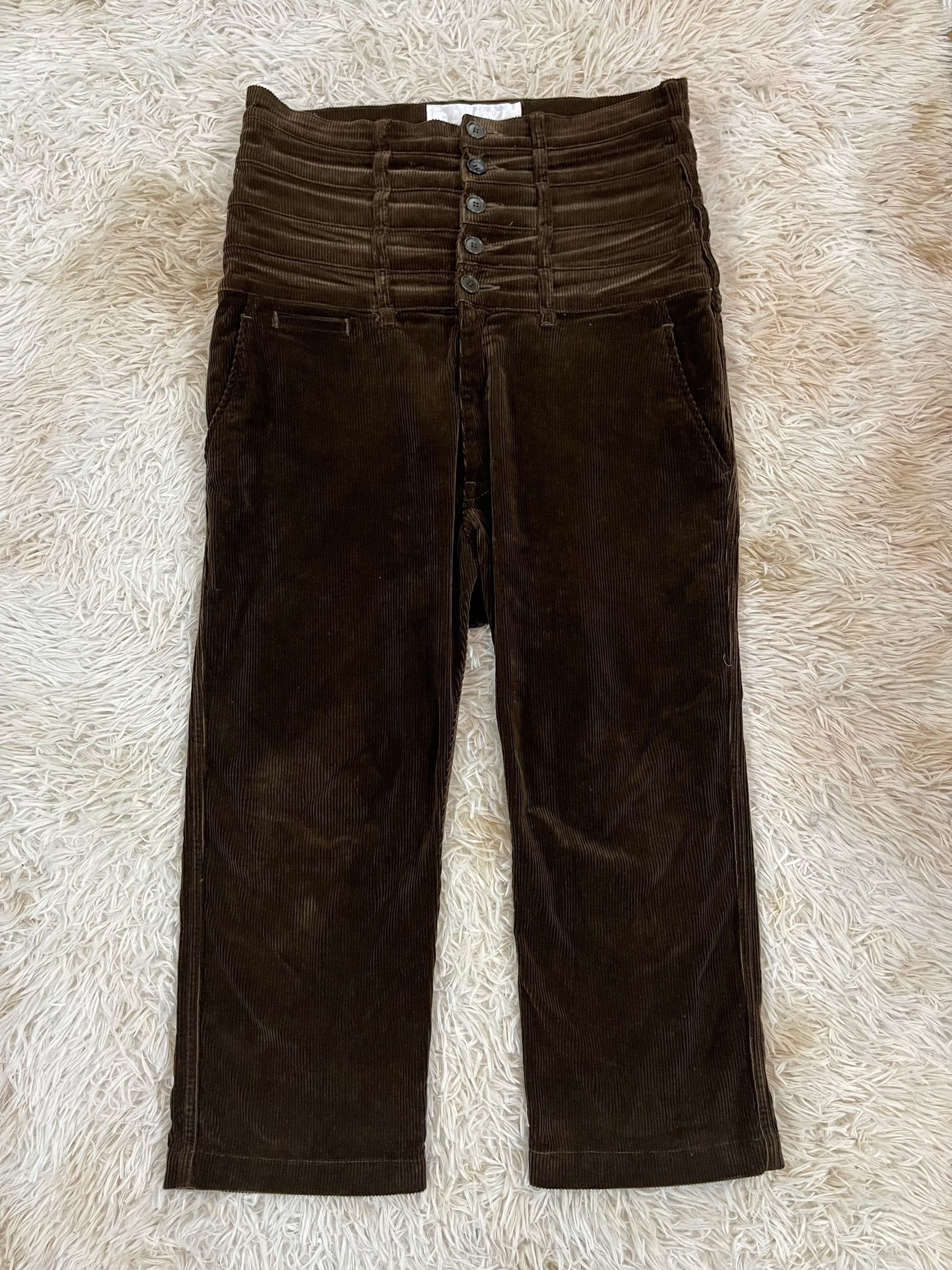 image of Comme Des Garcons x Ganryu Juxtapose Belt Loop Pants in Brown, Men's (Size 30)