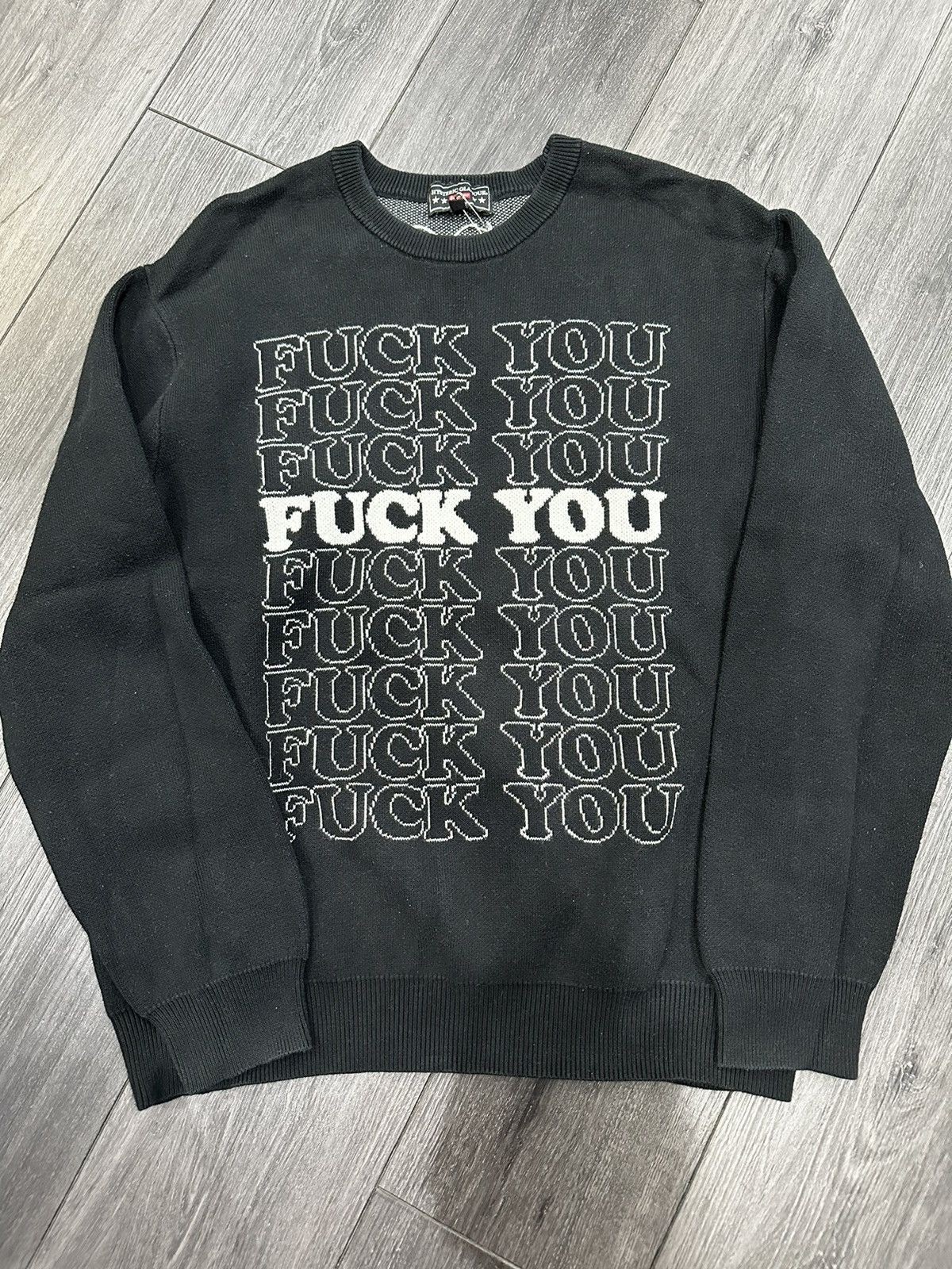 Supreme Supreme Hysteric Glamour Fuck You Crewneck Black Size