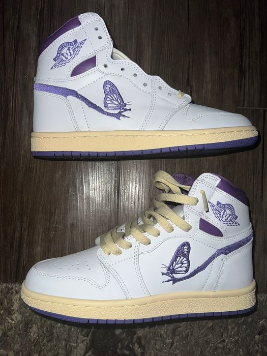 Amac Amac customs butterfly high white and purple | Grailed