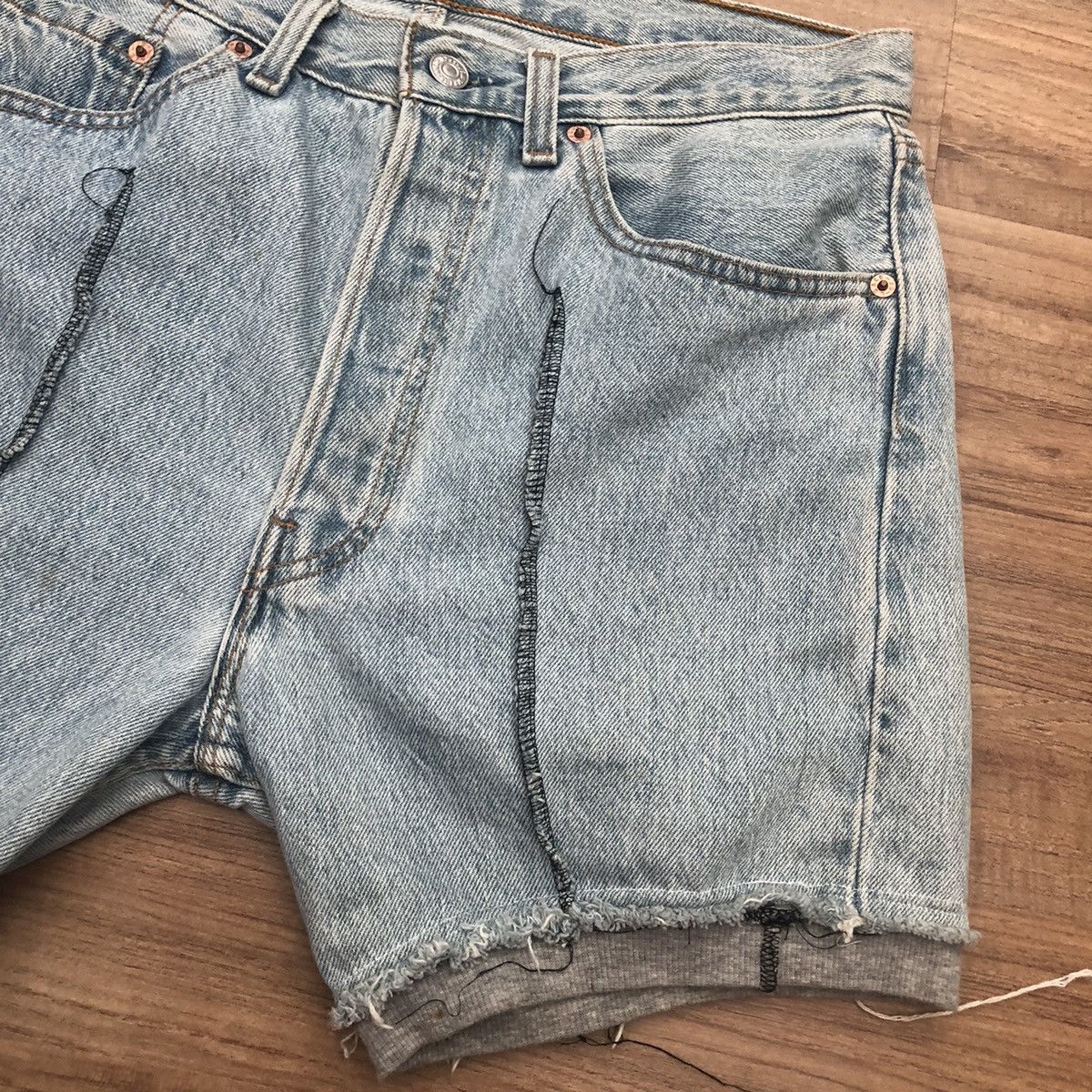 Levi's × Vintage Vintage Levi’s 501 Shorts Jeans Denim 31x14.5 Size 31" - 3 Thumbnail