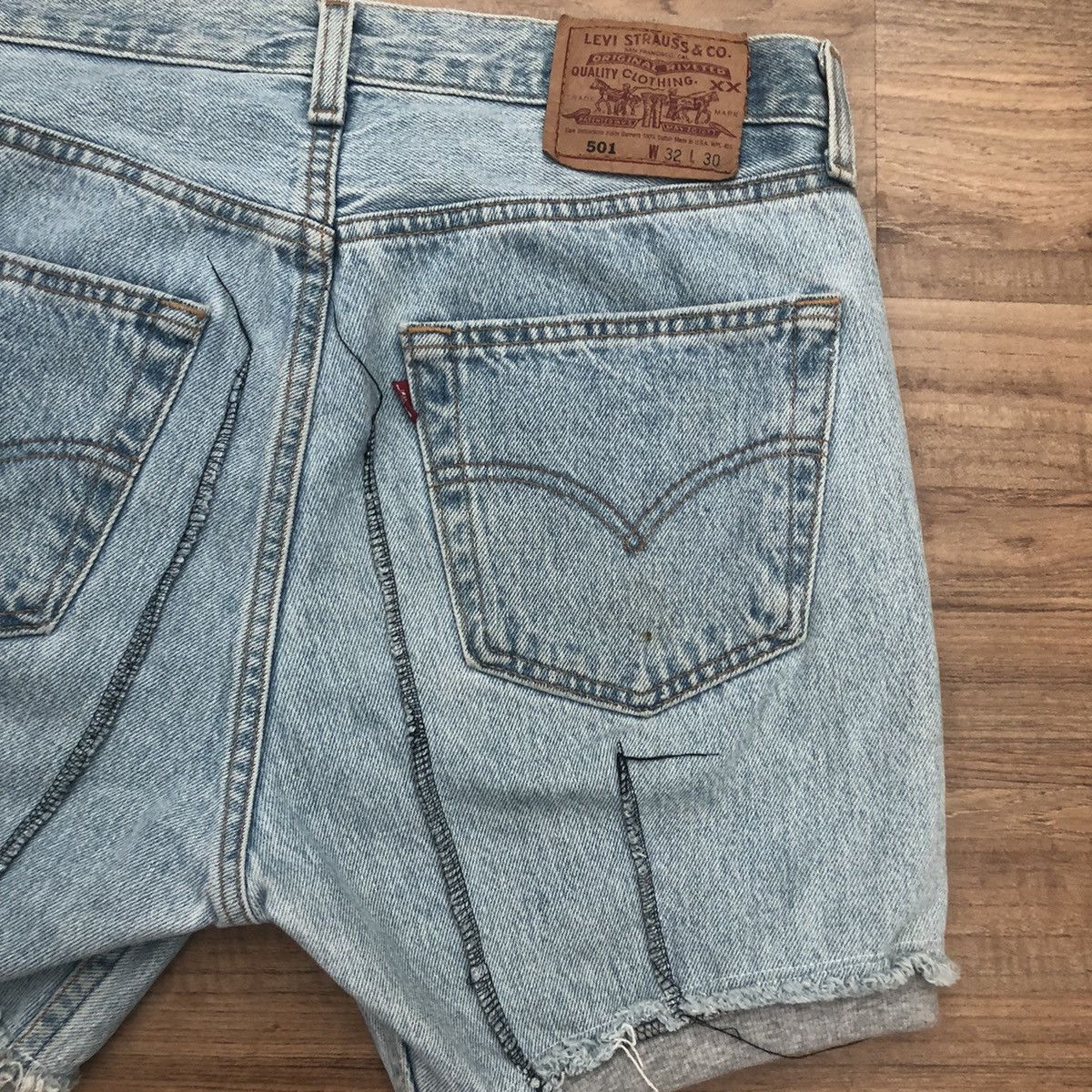 Levi's × Vintage Vintage Levi’s 501 Shorts Jeans Denim 31x14.5 Size 31" - 6 Thumbnail