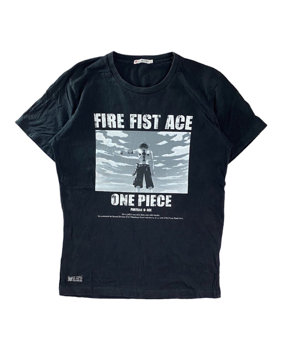 Anime × One Piece × Uniqlo Uniqlo One Piece Portgas D Ace Fist Ace Size L Black Tees Size US L / EU 52-54 / 3 - 1 Thumbnail