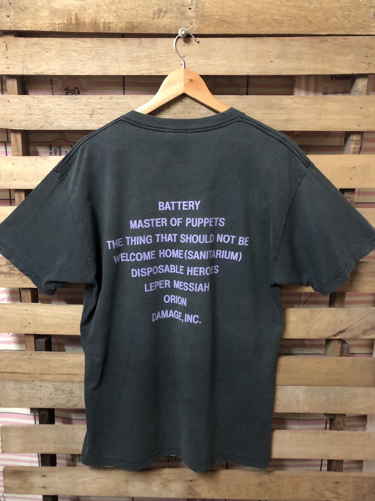 Giant × Metallica Vintage 1994 Metallica Master Of Puppets Promo Album Tshirt Size US XL / EU 56 / 4 - 4 Thumbnail