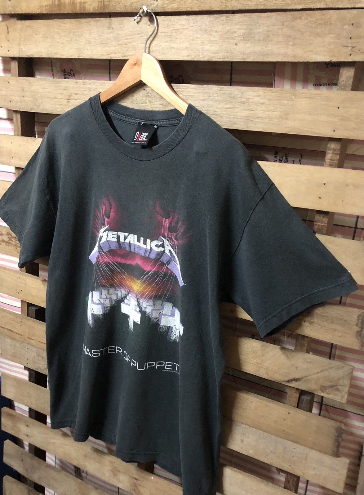 Giant × Metallica Vintage 1994 Metallica Master Of Puppets Promo Album Tshirt Size US XL / EU 56 / 4 - 3 Thumbnail