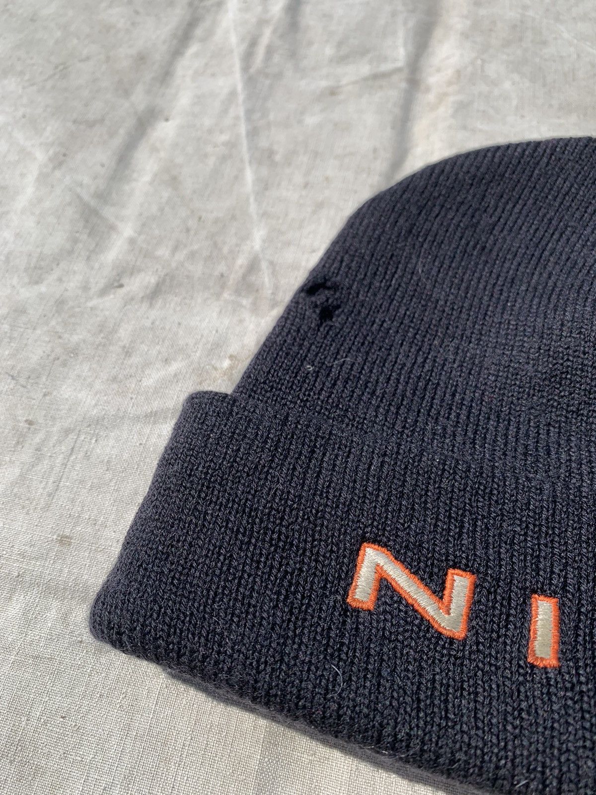 Nike × Nike ACG × Vintage Vintage Nike Logo Swoosh Lambwool Beanie Hat Size ONE SIZE - 3 Thumbnail