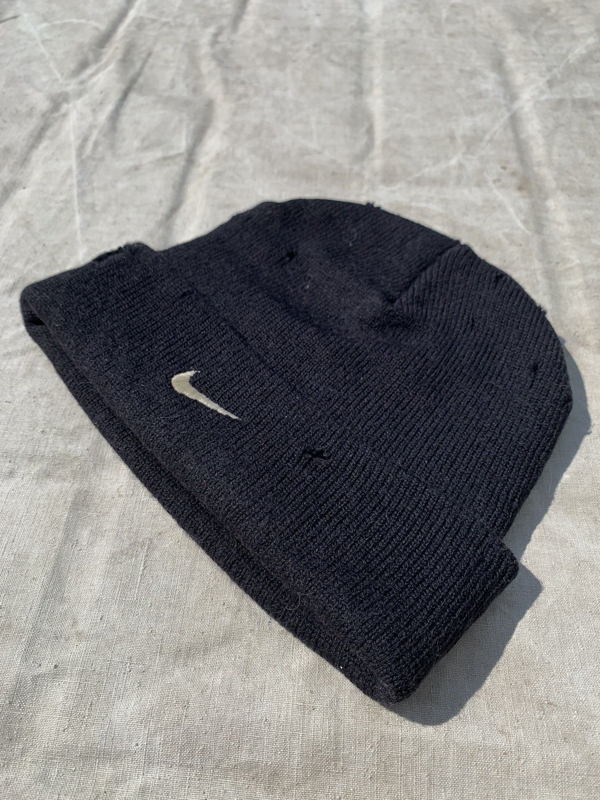 Nike × Nike ACG × Vintage Vintage Nike Logo Swoosh Lambwool Beanie Hat Size ONE SIZE - 2 Thumbnail