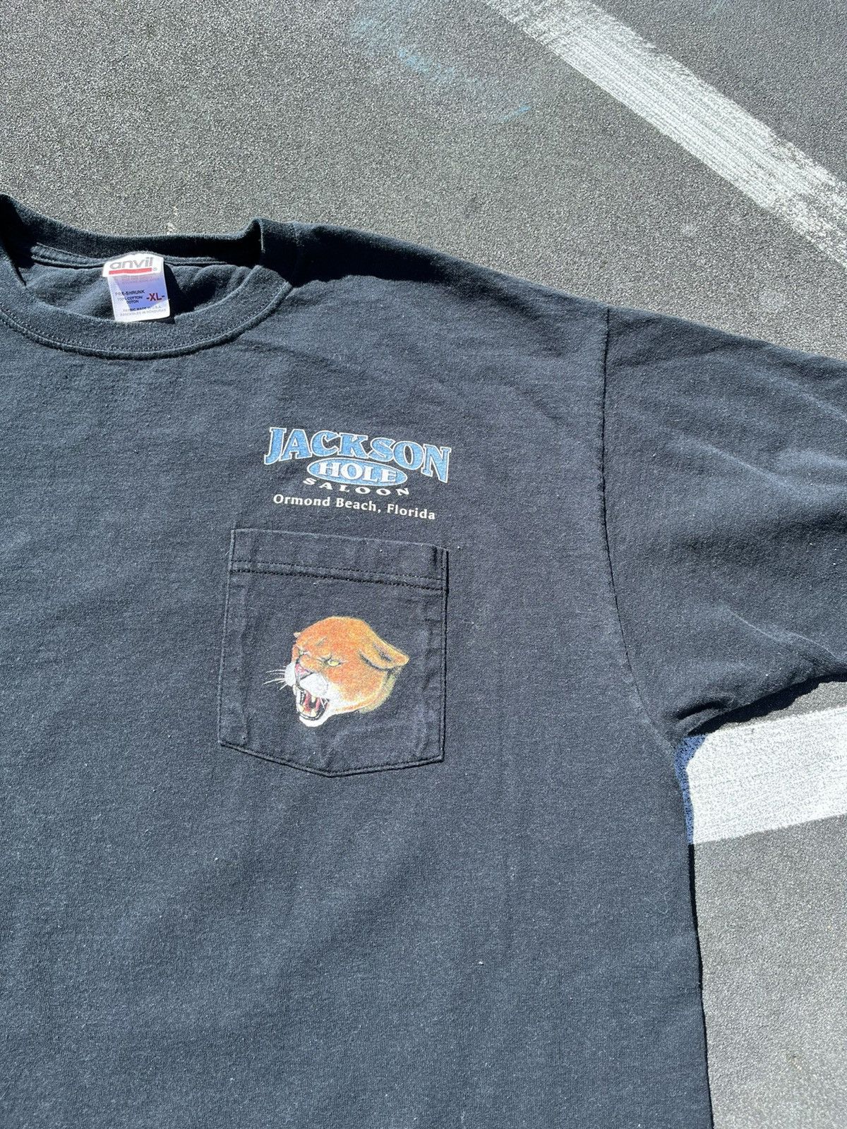 Anvil × Vintage VINTAGE JACKSON HOLE SALOON 2002 BIKETOBERFEST PANTHER TEE Size US XL / EU 56 / 4 - 1 Thumbnail