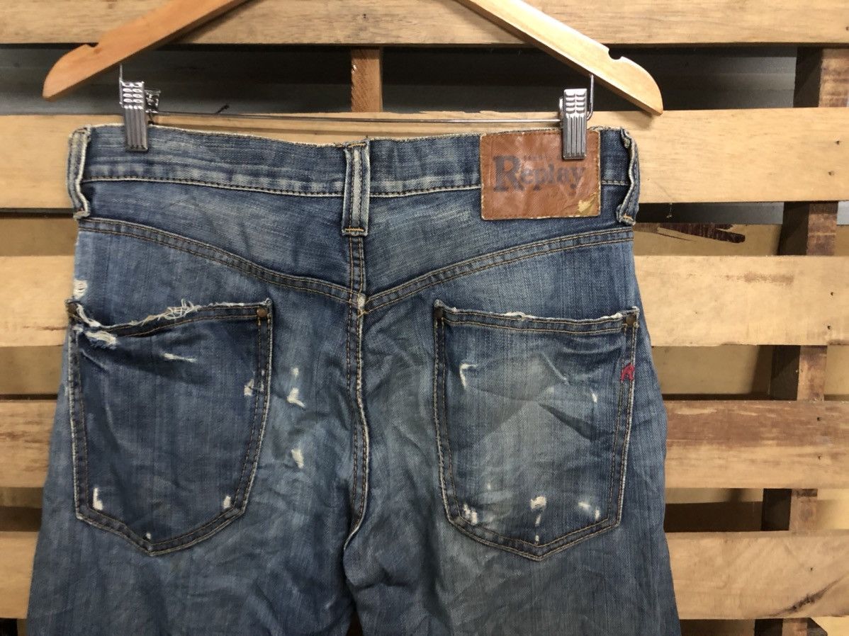 Replay Replay Distressed Butterfly Button Denim Jeans Made Romania Size US 30 / EU 46 - 4 Thumbnail