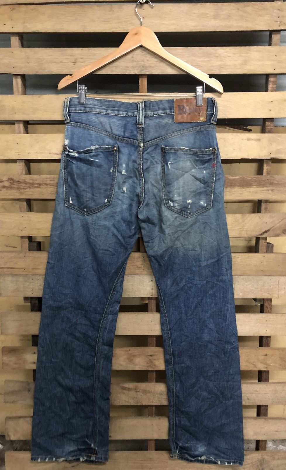 Replay Replay Distressed Butterfly Button Denim Jeans Made Romania Size US 30 / EU 46 - 2 Thumbnail