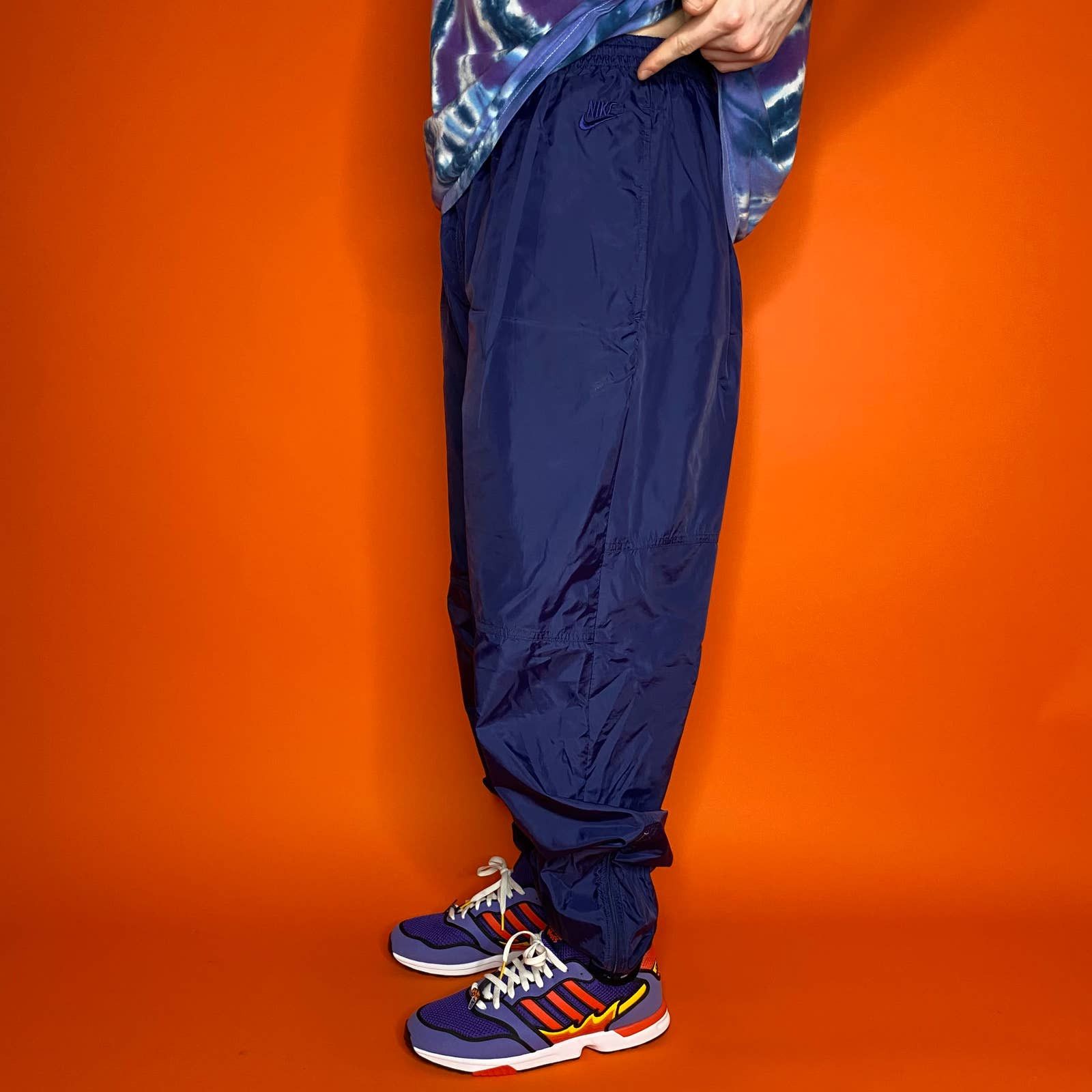 Nike Vintage Navy Blue Nike Joggers Track Pants Baggy Fit 80s Grailed