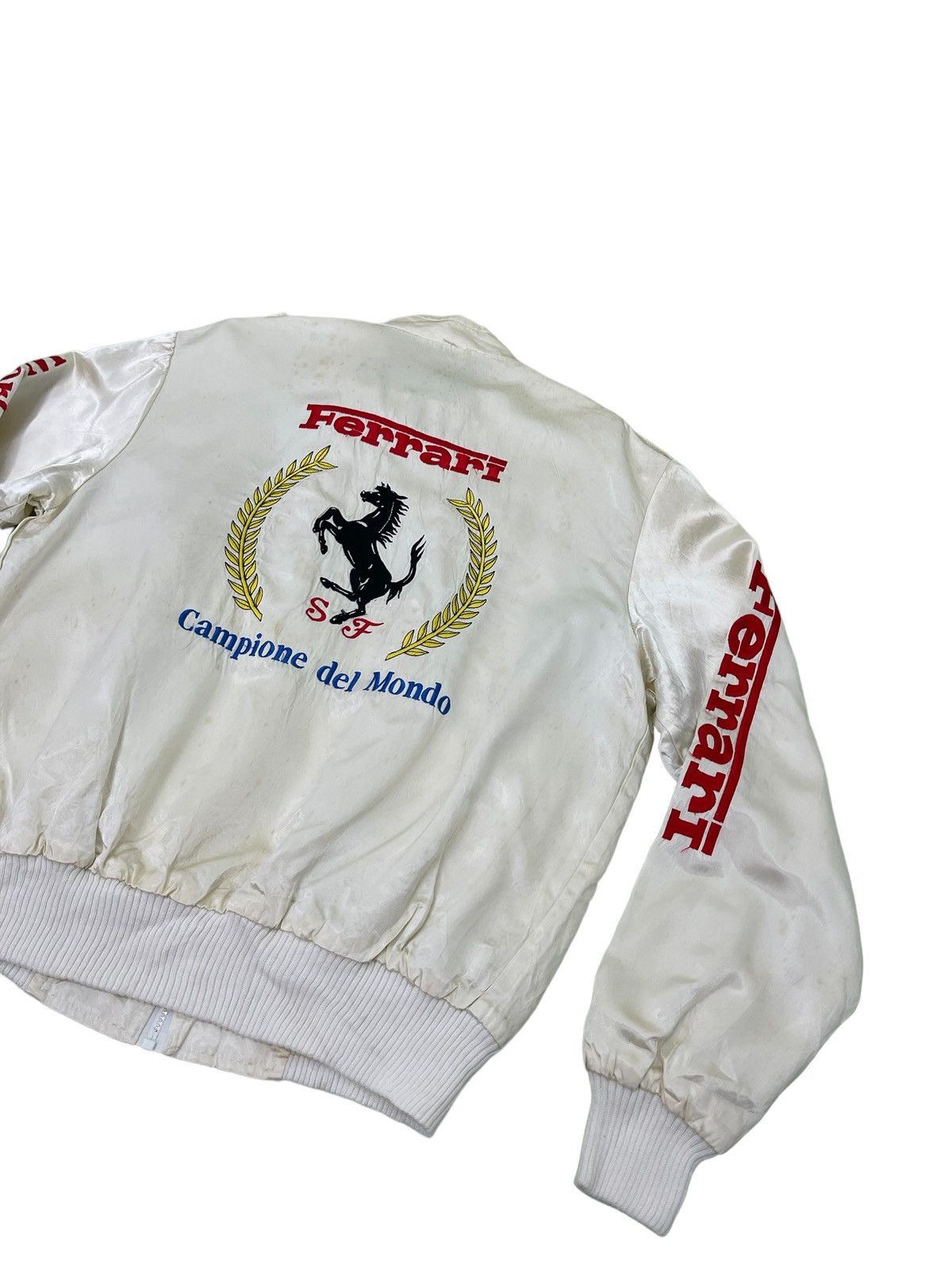 Sports Specialties 90s Ferrari World Champion Bomber Satin Embroydery 4🟩0 Size US L / EU 52-54 / 3 - 3 Thumbnail