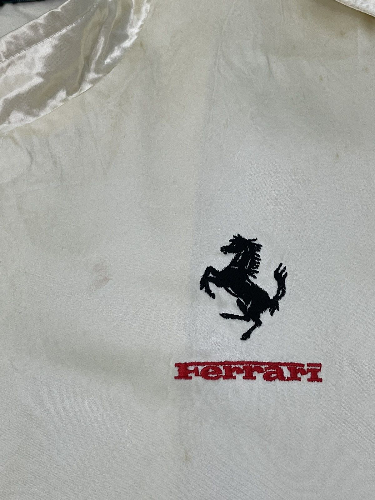 Sports Specialties 90s Ferrari World Champion Bomber Satin Embroydery 4🟩0 Size US L / EU 52-54 / 3 - 14 Thumbnail