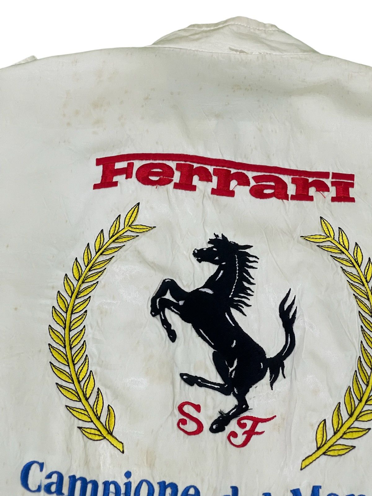 Sports Specialties 90s Ferrari World Champion Bomber Satin Embroydery 4🟩0 Size US L / EU 52-54 / 3 - 4 Thumbnail